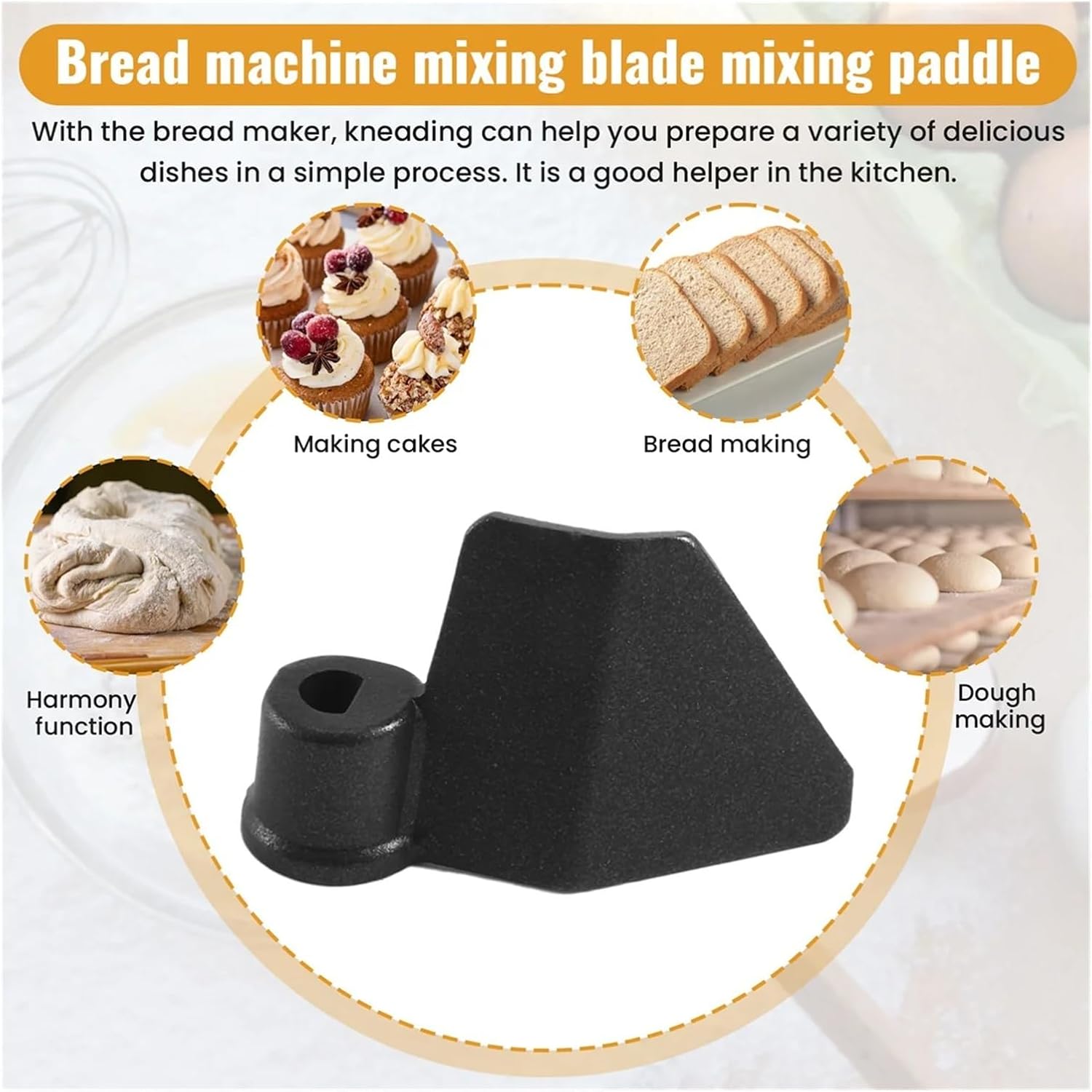 Bread Baking Machine Paddles Kneading Hooks, Stainless Steel Kneading Blade For Bread Baking Machines