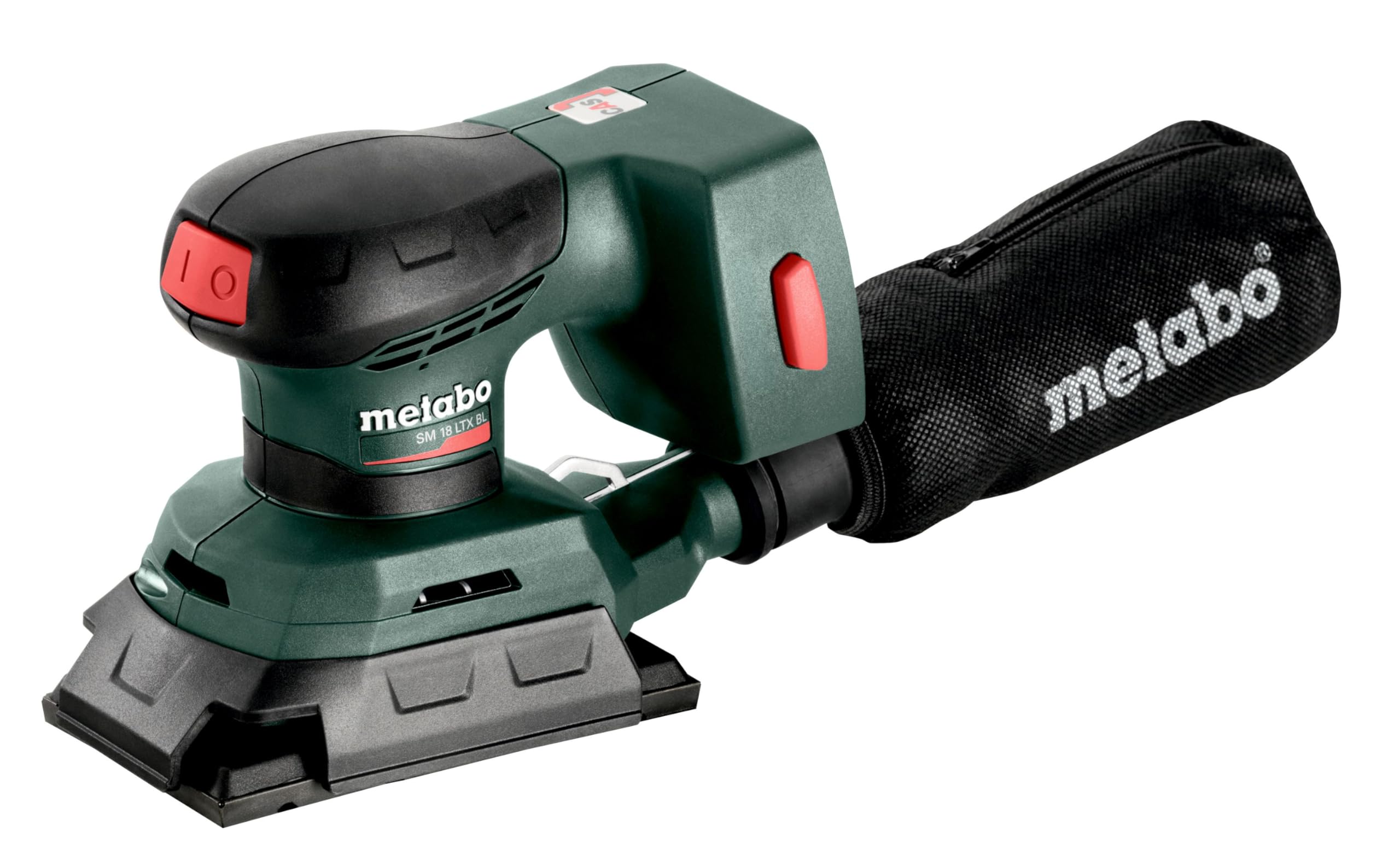 metabo Szlifierka akumulatorowa SM 18 LTX BL – 18 V, prędkość oscylacji 20 000 obr./min – silnik bezszczotkowy, trójkątna/prostokątna płyta szlifierska, worek na kurz, miękki uchwyt, niski poziom