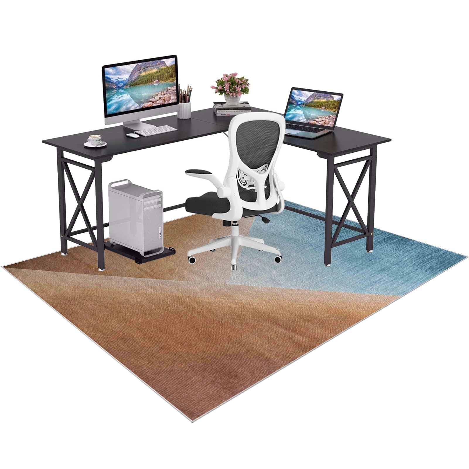Office Chair Mats For Carpeted Heavy Duty Gaming Floor Mat Large Hardwood Floor Non Slip Rubber Backed Computuer Rolling Chair Washable For Home Office Carpet Protectors Chair Mats 60 x 90 cm