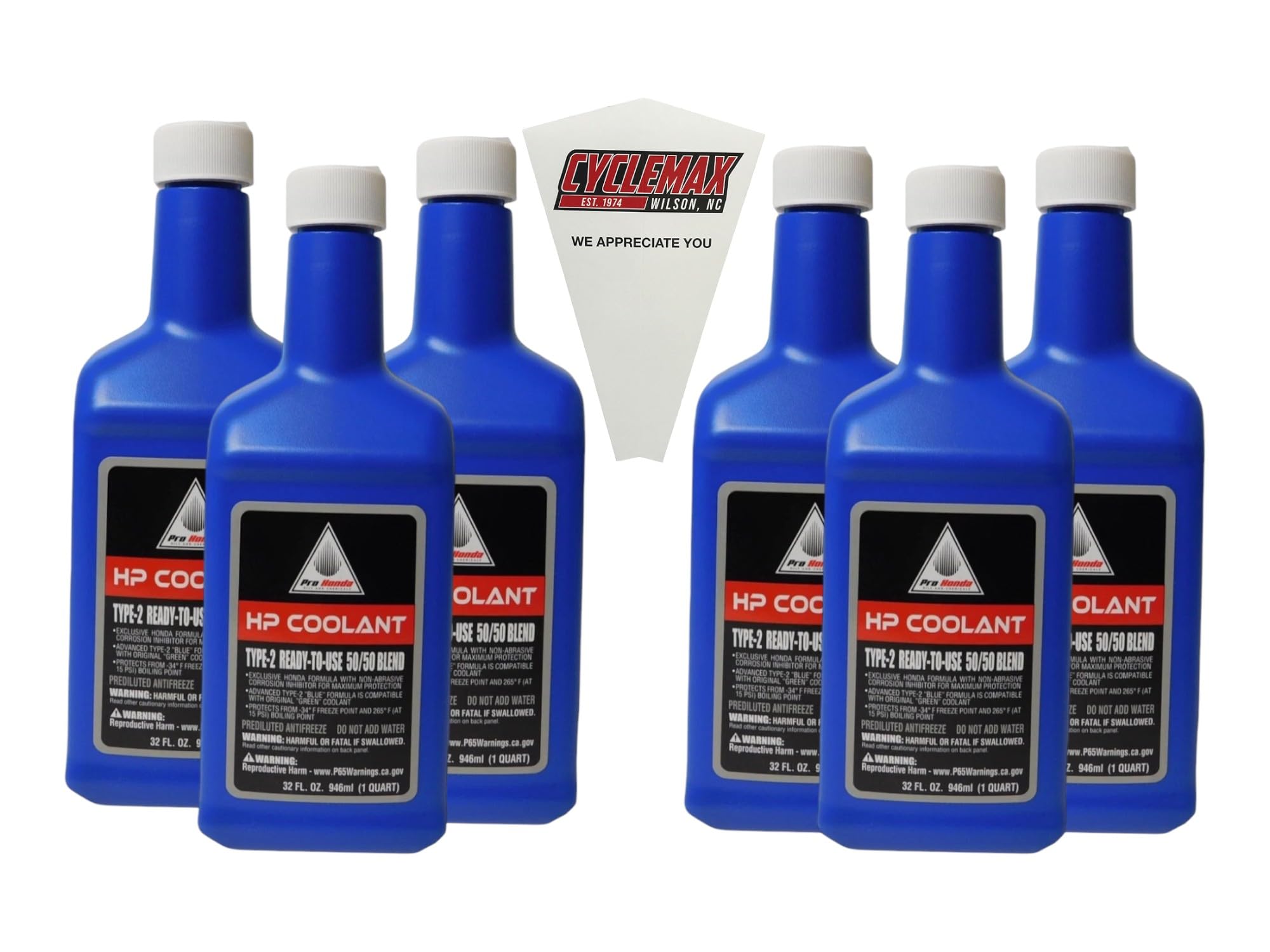 Amazon.com: CYCLEMAX Six Pack Compatible with Honda HP Coolant 50
