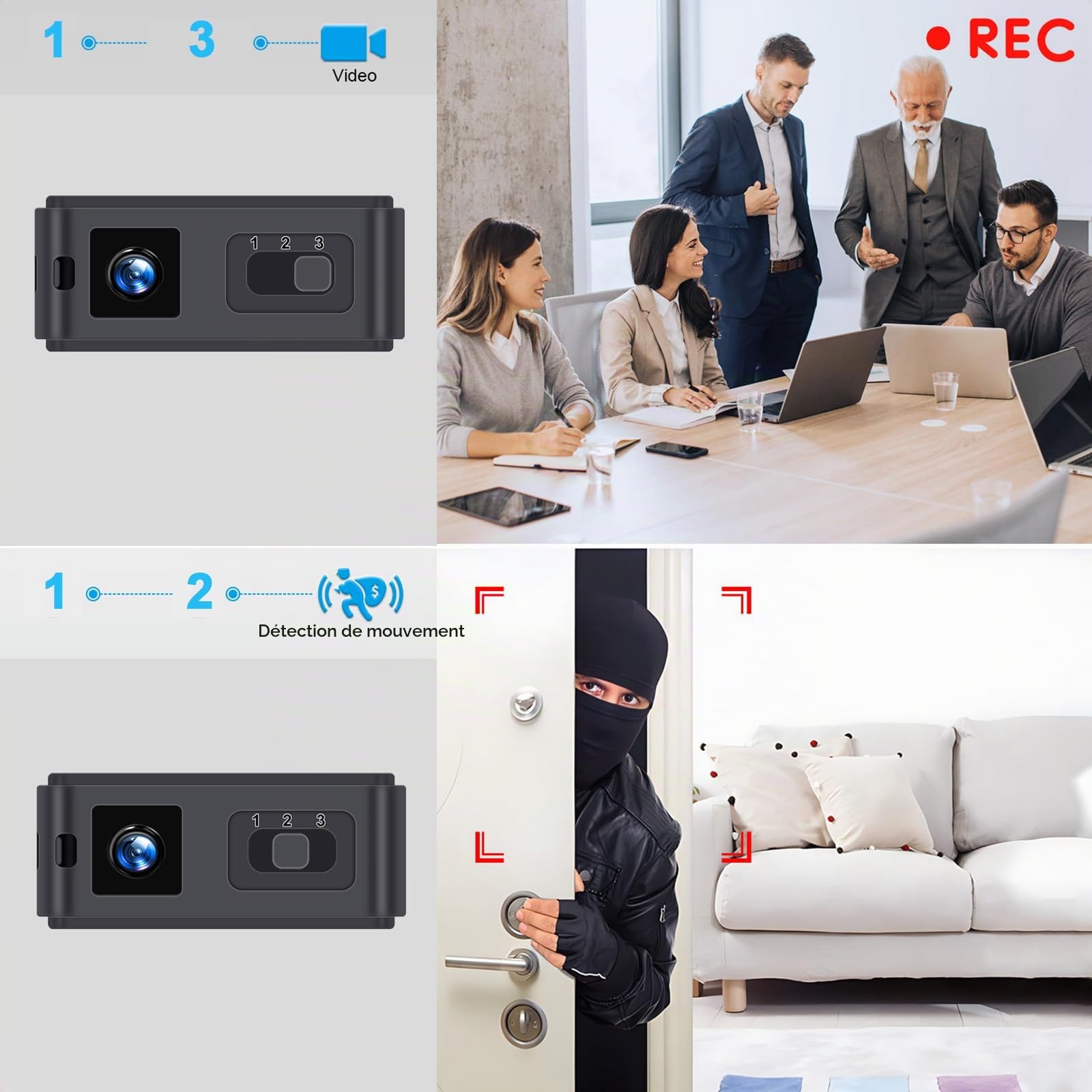 HGYGHO 64GB Caméra Cachée Clé USB, 1080P Mini Caméra Espion Clef USB avec Détection de Mouvement, Petite Camera Surveillance Espion Camera Corporelle Mémoire Stick pour la Maison et du Bureau
