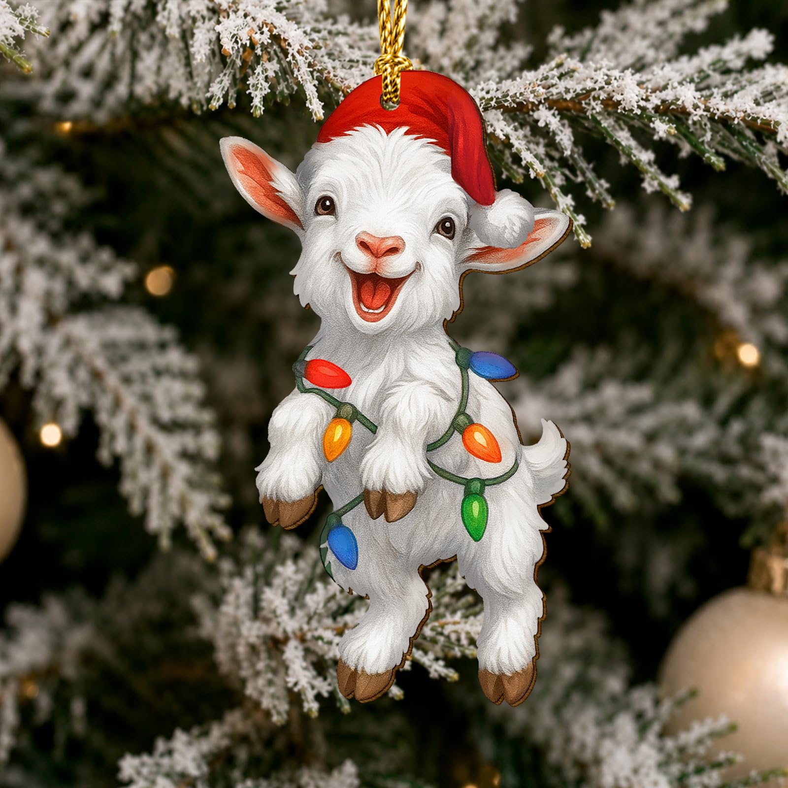 Cute Animal Christmas Ornaments - Wooden Hanging Decorations -23 Cute Animal Christmas Ornaments - Wooden Hanging Decorations -23