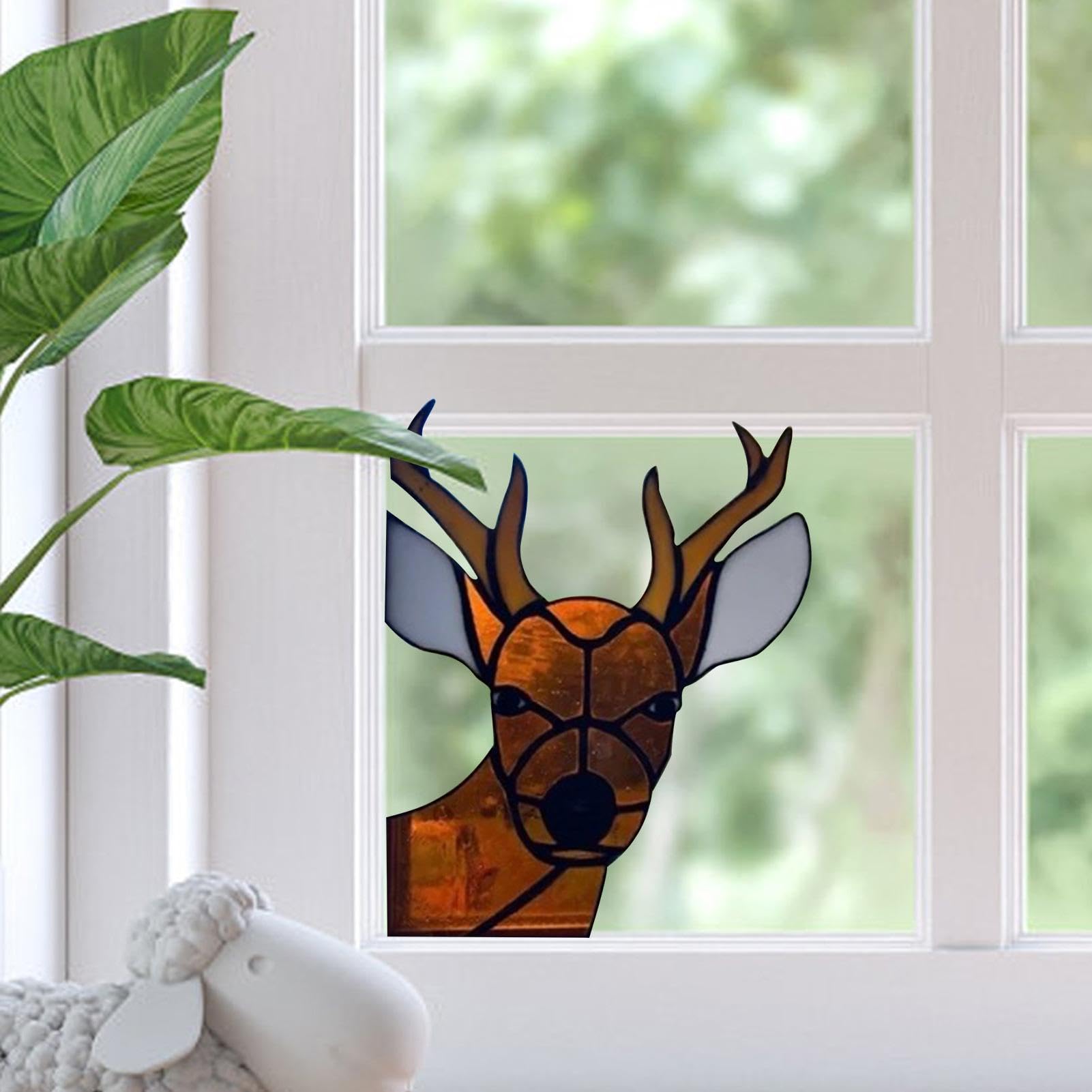 Amazon.co.jp: ステンド ウィンドウ コーナー装飾、動物ウィンドウ