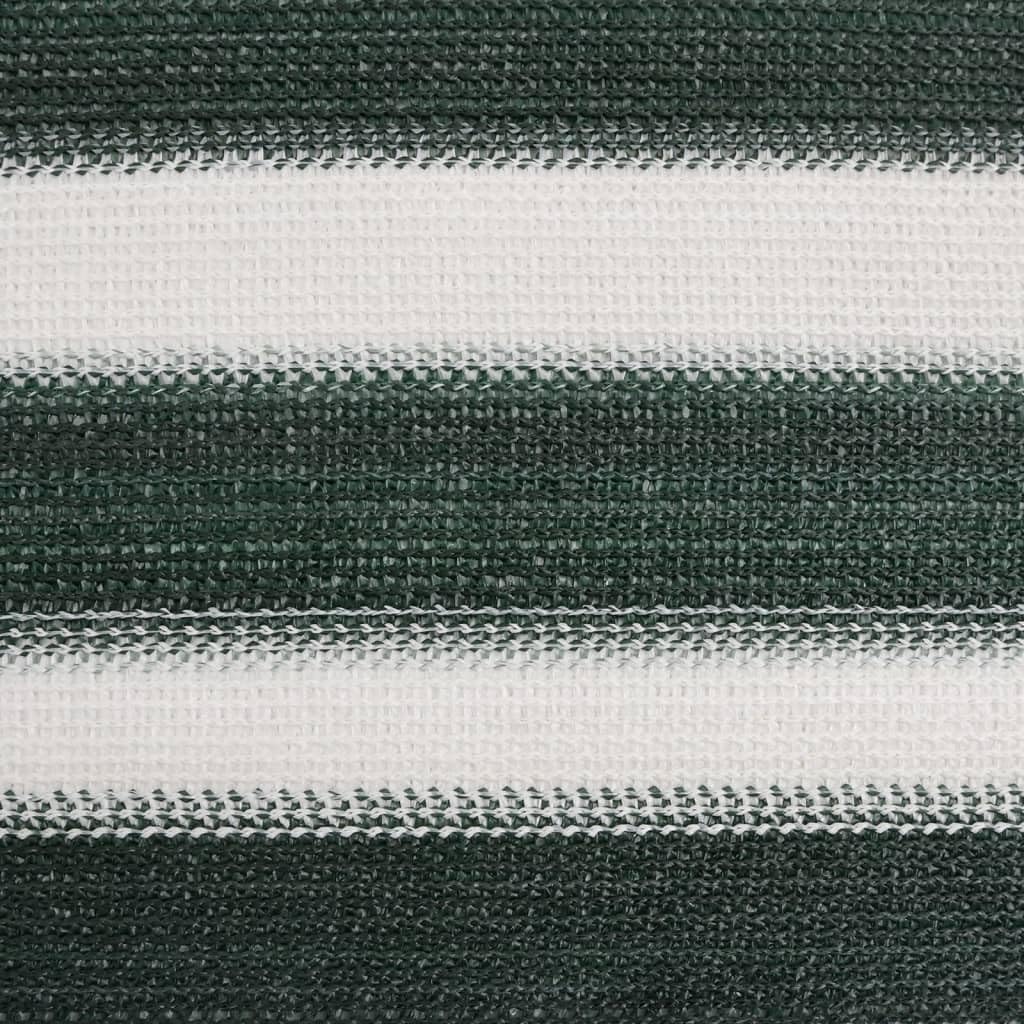 Panneau de clôture vert et blanc - 1,5 x 10 m - PEHD - 195 g/m² - Protection contre les regards indiscrets - Pour jardin, balcon, terrasse
