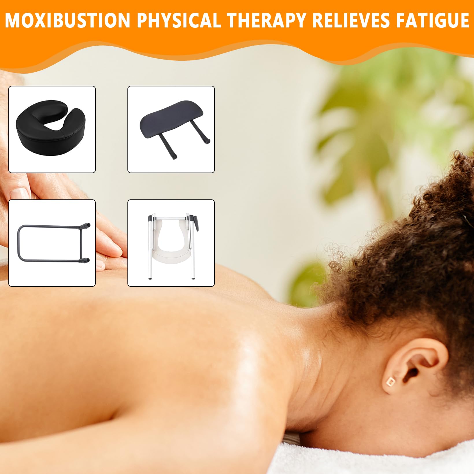 Reposacabezas de masaje para cama, reposacabezas ajustable 180°, con soporte para cojín facial, colchón de masaje con tabla para reposabrazos y bolsa de almacenamiento, para colchones de un