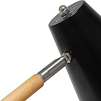 Vista 6 de Simple Designs LD1059-BLK Wooden Pivot Desk Lamp, Matte Black