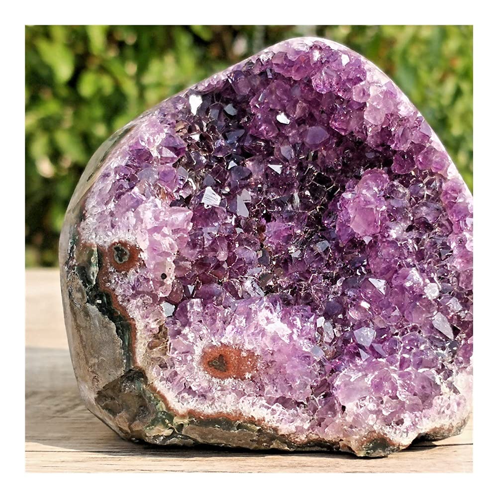 FUERLI Espécimen de Cristal de racimo de Cuarzo de geoda de Amatista Natural de artesanías de Piedra FZUGEDRLI (Size : 300g)