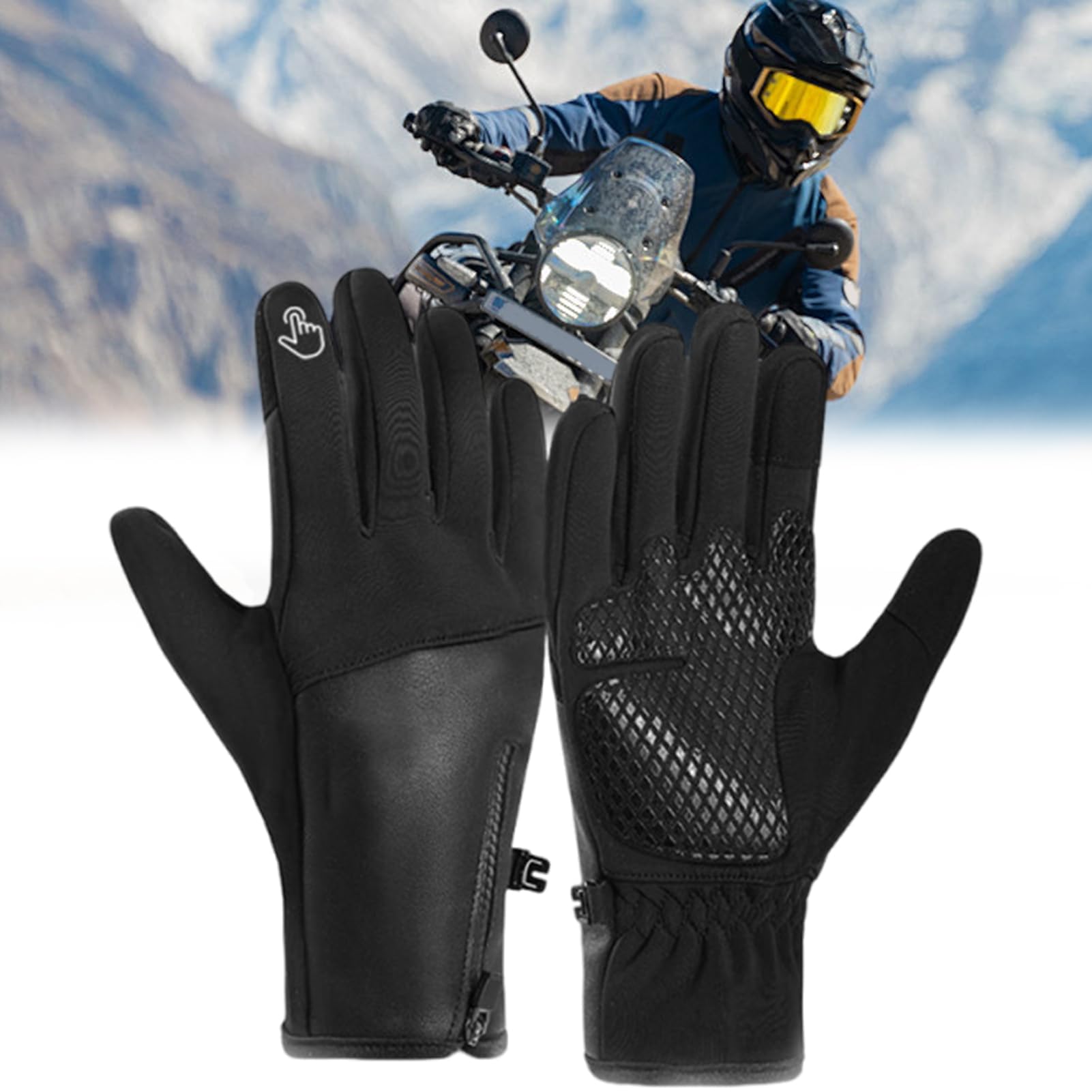 ZH1YFD Podgrzewane rękawiczki damskie - 23x10cm Wiatroszczelny polar Regulacja temperatury Zimne rękawice rozgrzewają Rękawiczki do jazdy na nartach Snowboarding Sporty zimowe Kolarstwo Wędkarstwo