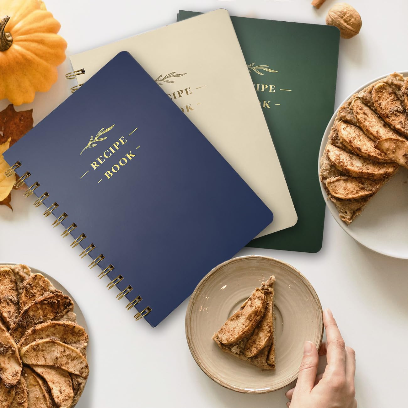 Buluer Libro de recetas en blanco perfecto para escribir en tus propias recetas, libro de recetas personal en blanco de tapa dura, cuaderno de recetas con capacidad para 144 recetas exclusivas de