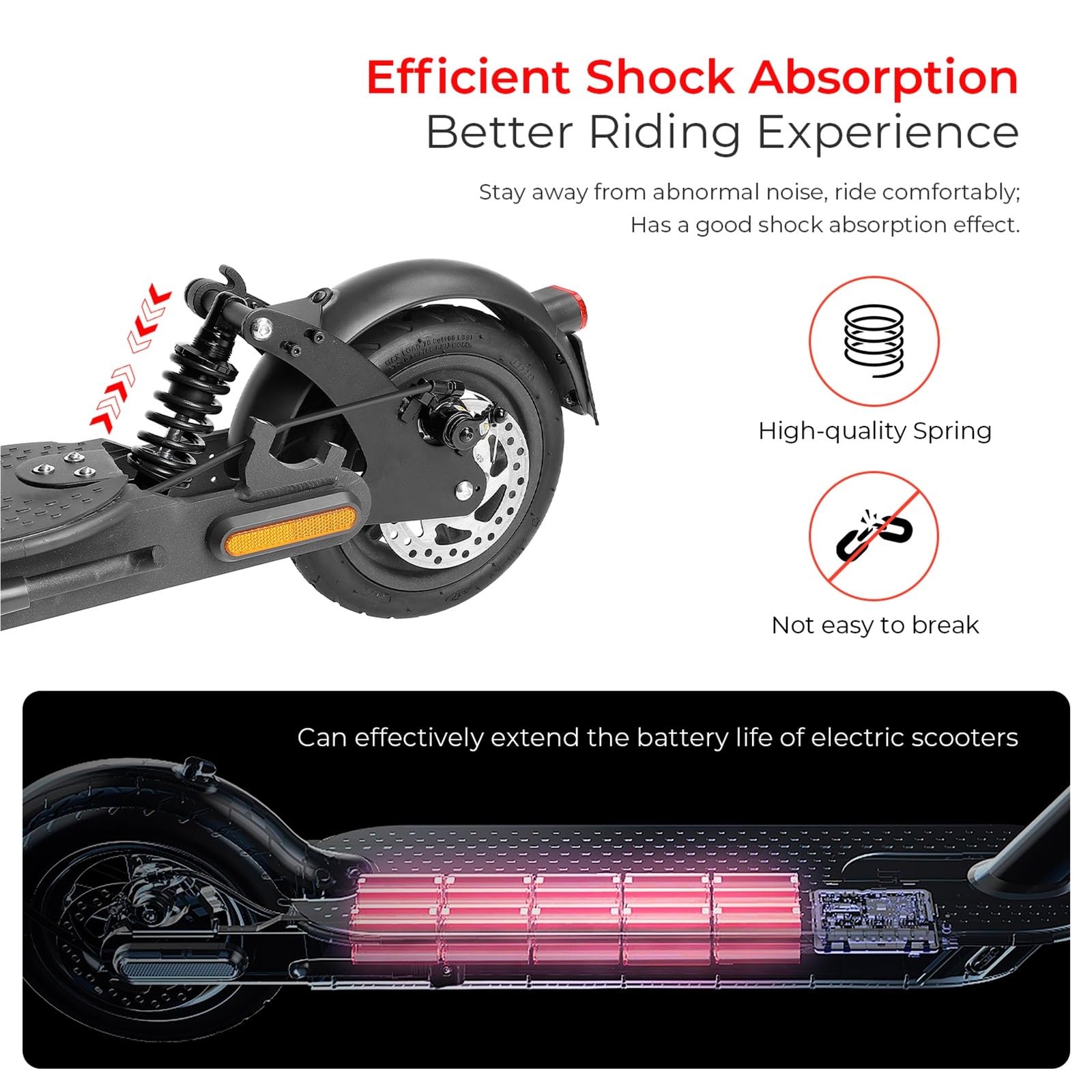 Pasuje do Xiaomi M365/Pro/1S/Mi3 Ulip Scooter Hydrauliczny przedni amortyzator Przedni widelec Zawieszenie Amortyzator Akcesoria wspornik szpula wahacza(Front absorber)