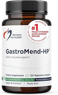 - Designs for Health GastroMend HP - Gut Health Supplements - Gut Mucosa Support with Mastic Gum + DGL Licorice + 'Vitamin U' - May Help Occasional Bloating or Upset Stomach - Vegan (120 Capsules)