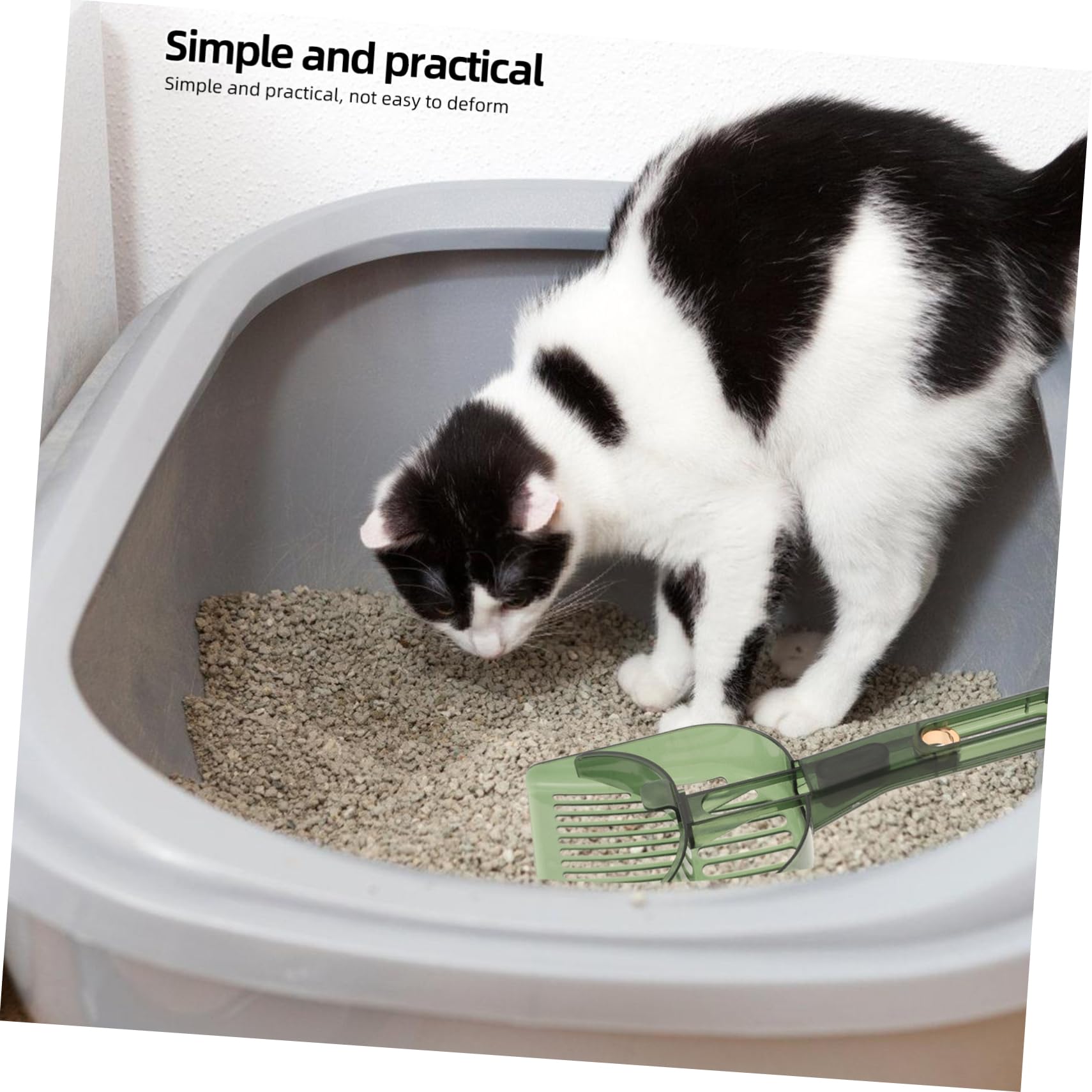 Sosoport 3pezzi Cat Litter Scoop Scoperchio per Lettiera Fessure per Feces Strumento e Facile e