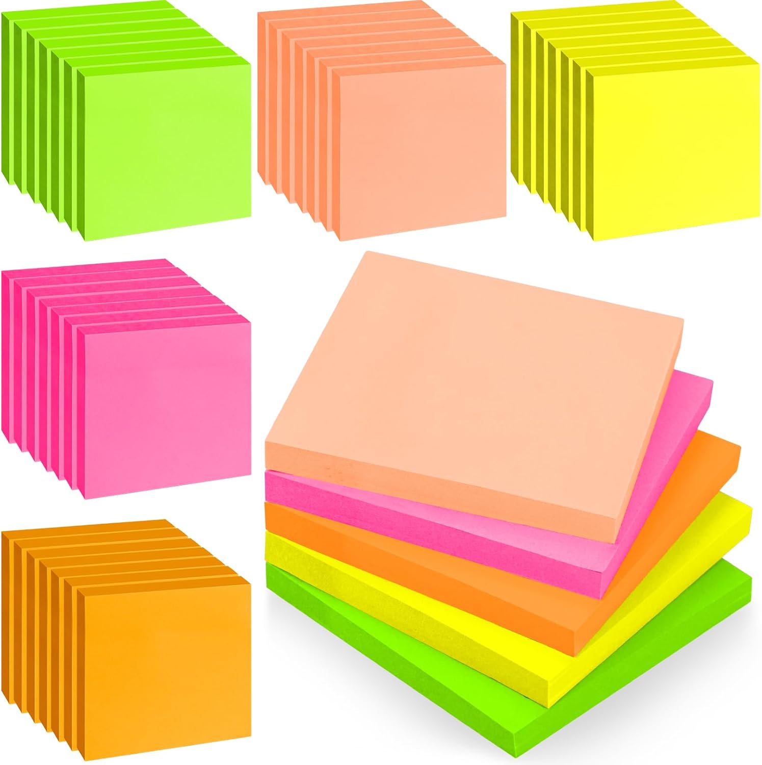 35 Pack Sticky Notes Bulk 3 x 3 In Self Stick Notes Pads Colorful Posted Note in 5 Bright Color Adhesive Paper Memo 75 Sheets/Pad Easy to Post note pad for Office Home School Notebook Wall Door Window - Image 8