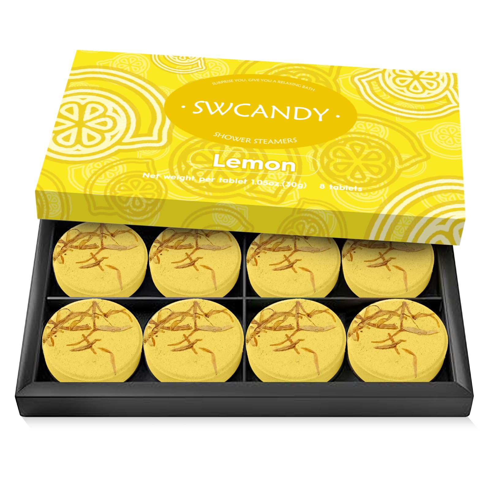 SWCANDY Shower Steamers Aromatherapy Birthday Gifts for Women Travel Essentials, 8 Pcs , Bath Bombs Shower Bombs with Natural Essential Oils, Relaxation Home SPA: Coconut