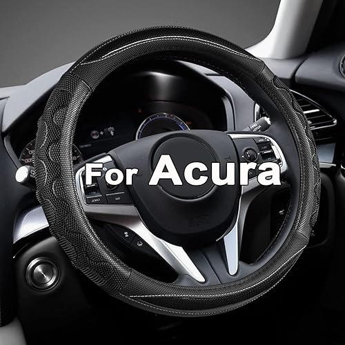 GIANT PANDA Steering Wheel Cover for Acura RDX and MDX, Car Steering Wheel Cover for Acura TLX and TL - Black