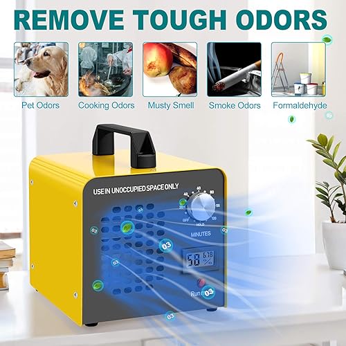 Miniatura 6 de Generador de ozono 10,000 mgh ionizador de alta capacidad, purificador de aire, máquina de ozono, eliminación de olores para el hogar, hoteles,