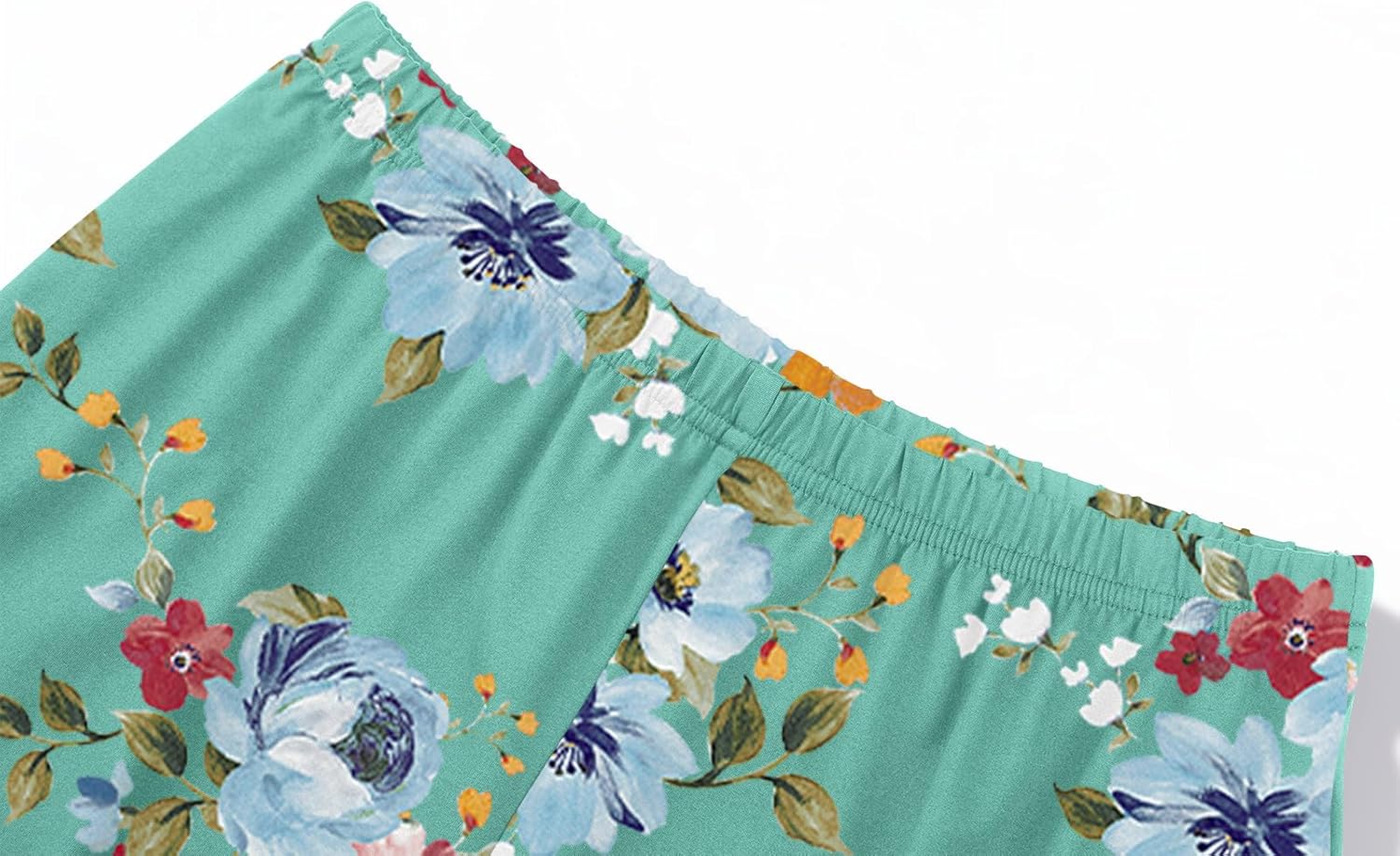 syoss Womens Pajamas Set 2 Piece Pj Sets Summer Loungewear Soft Capri Sleepwear With Pockets - Image 5