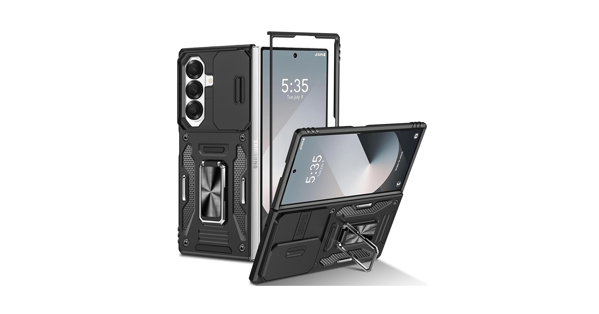 Amazon.co.jp: Galaxy Z Fold7 5G 用ケース リング付き 衝撃吸収