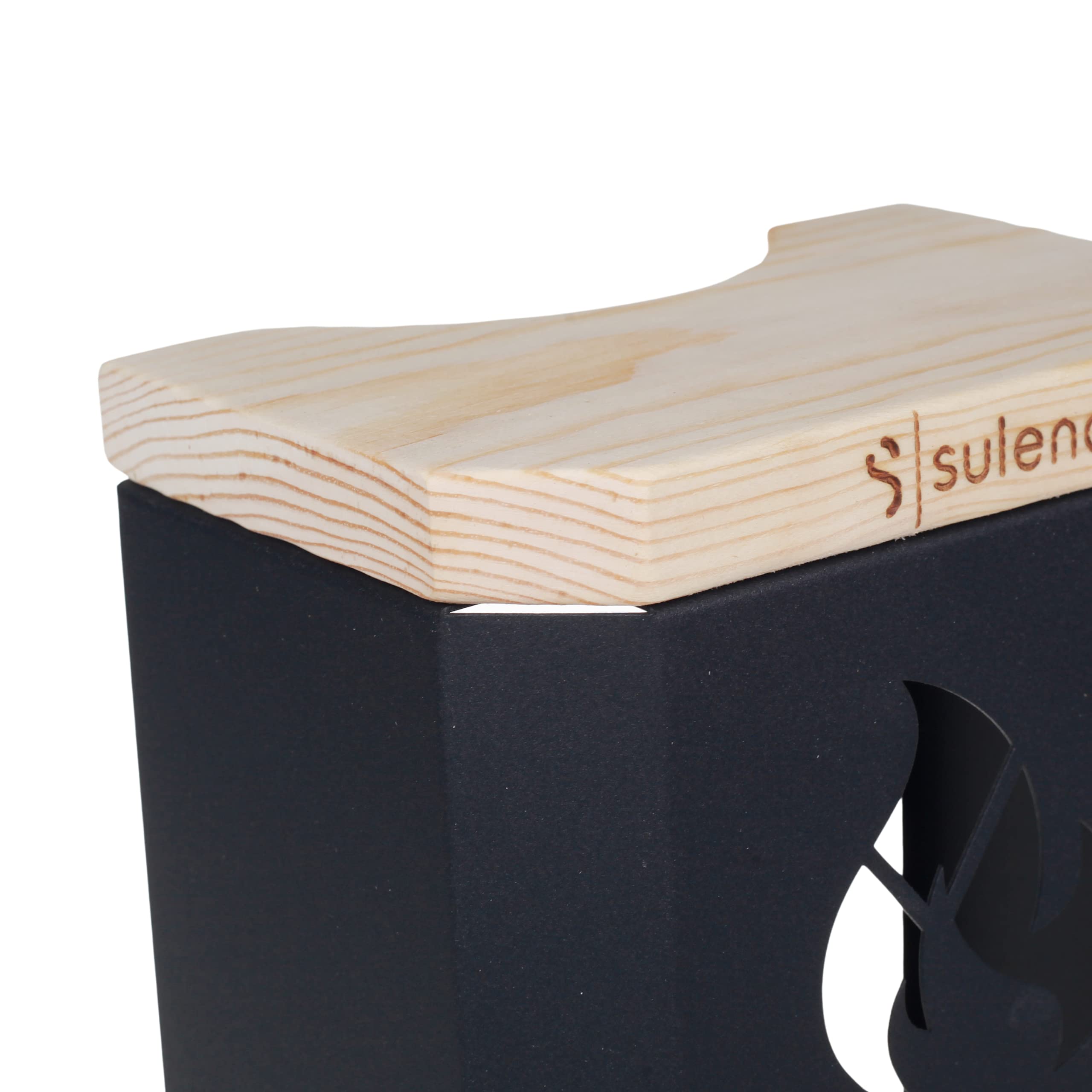 SULENO Sauna Leuchte KJELL, Saunalampe, Schwarz ohne Anschlusskabel | Saunaleuchte, Saunazubehör, modern, hitzebeständig, Sauna Blendschirm mit Fassung