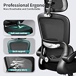 TRALT Office Chair Ergonomic Desk Chair, 330 LBS Home Mesh Office Desk Chairs with Wheels, Comfortable Gaming Chair, High Back Office Chair for Long Hours, Office Chair for Study and Work (Black)