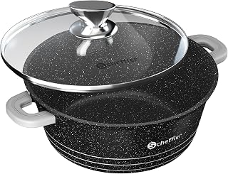 Topf Scheffler Schmortopf Induktion 28cm/6L Kochtopf mit Glasdeckel