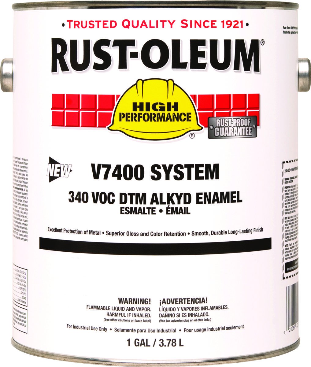 Rust-Oleum V7400 Series <340 Voc Dtm Alkyd Enamel, Safety Orange