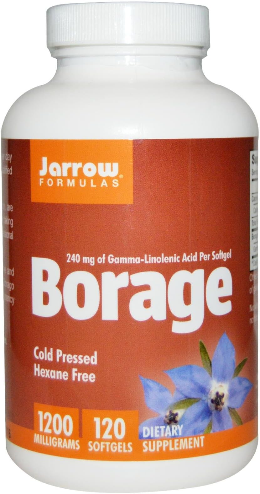 J.Formula Supplements Jarrow Formulas , Borage, GLA-240, 1200 mg, 120 Softgels
