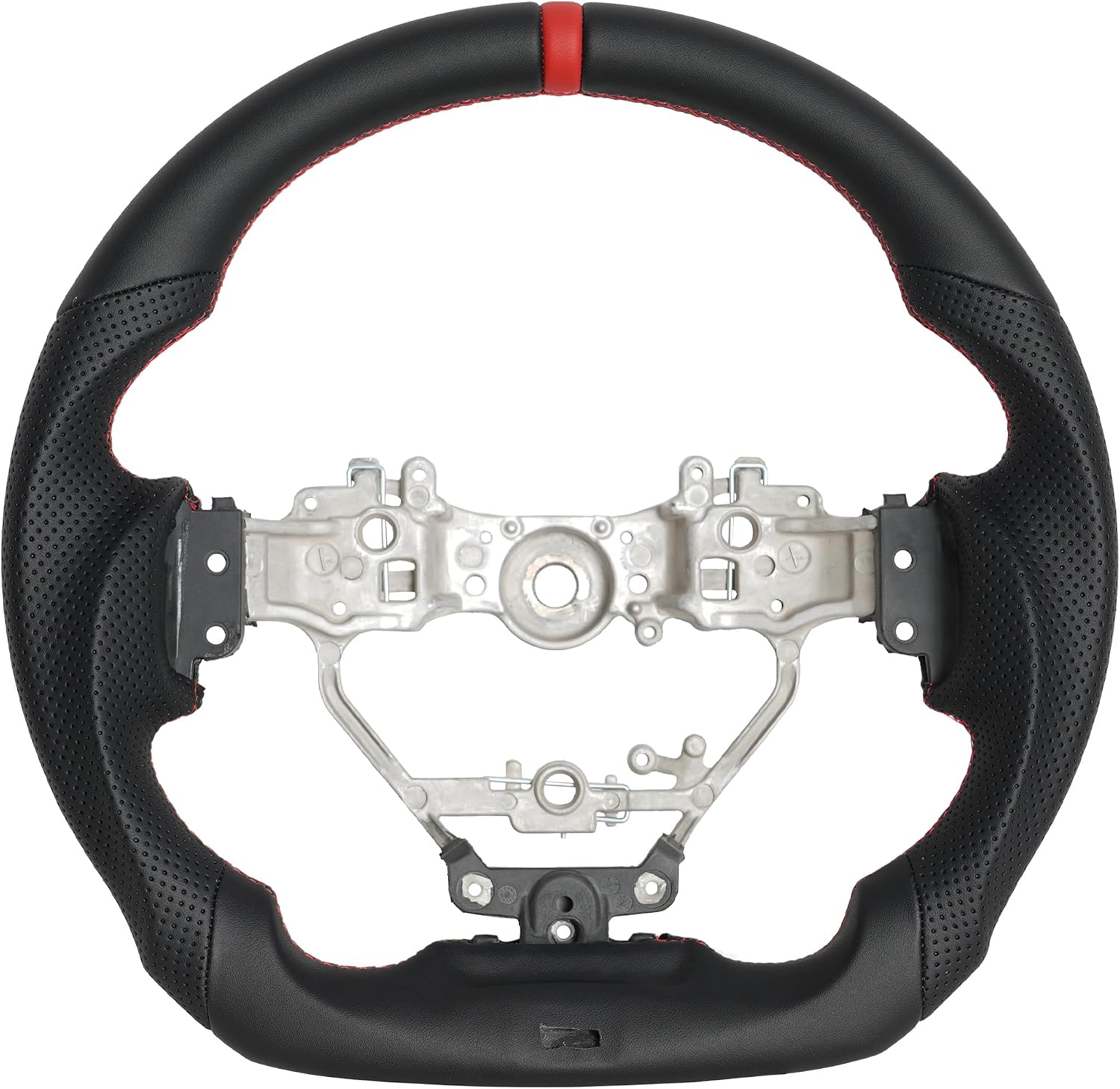 Full Leather Steering Wheel for Lexus IS 2013-2017 CT 2011-2017 NX 2014-2020 RC 2014-2019 ISF 2011-2020 GSF 2015-2020 RCF 2015-2020,with Perforated Leather Grip(Red Positioning Line)