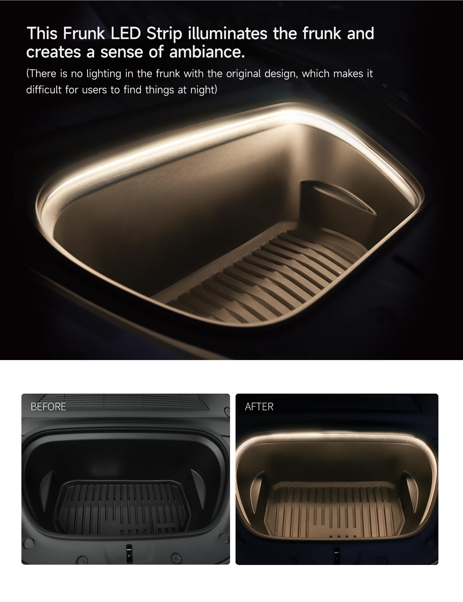 Amazon.co.jp: TPARTS フランクLEDストリップ Tesla Model Y 2020-2024