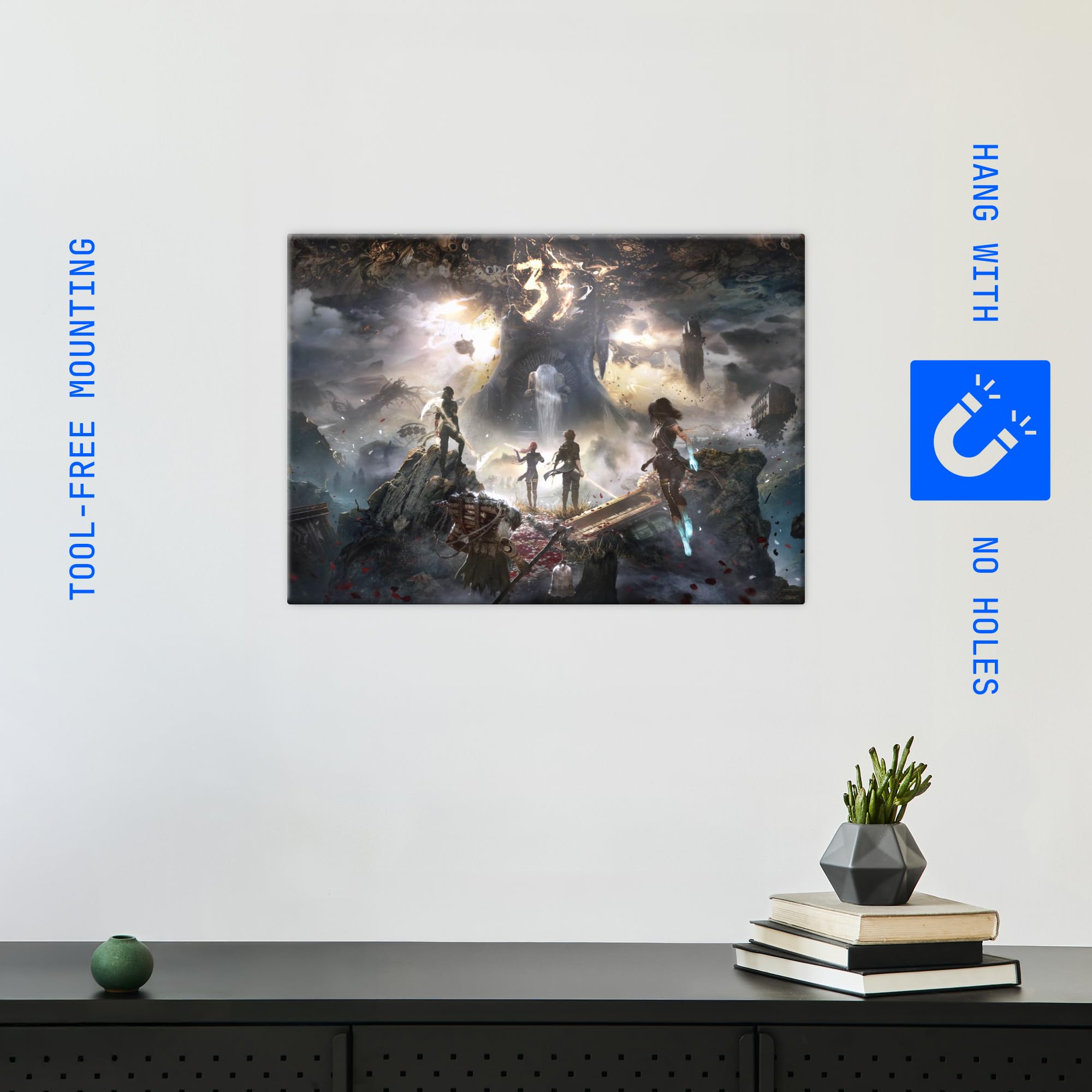 Displate Offiziell Clair Obscur: Expedition 33 MetallPoster - Heroes' Fates - Magnetische Befestigung Inklusive - Lizenziert Bilder Poster 45 cm x 32 cm