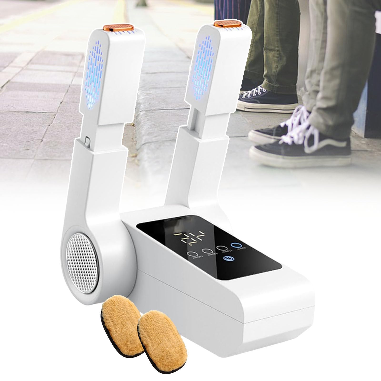 Elektrischer Schuhtrockner, Stiefeltrockner, Smart-Home-Schuhtrockner, mit verstellbarem Gestell und Timer, faltbares Design und schnell trocknend, geeignet für Winter und regnerische