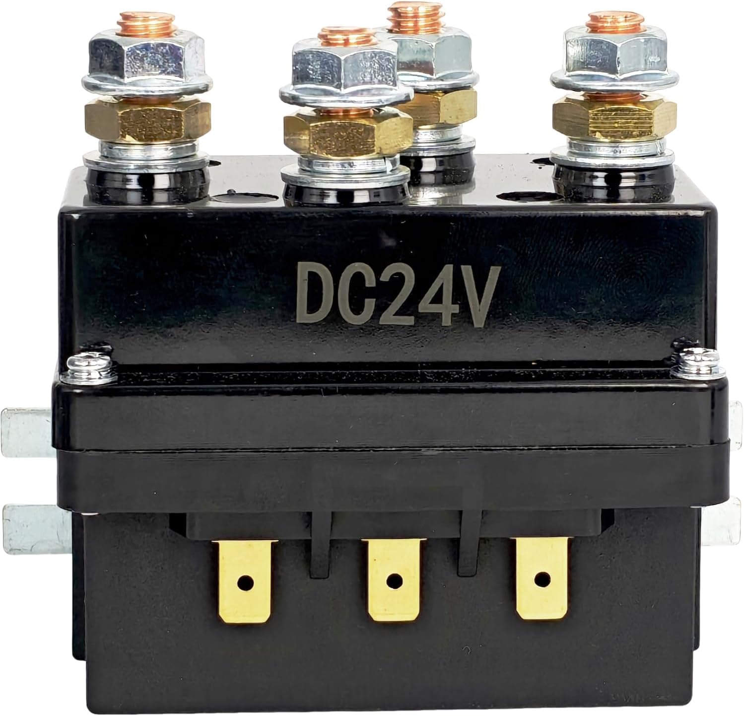 500A 24V Winch Reversing Contactor Solenoid Compatible with Albright Jeep Truck SUV ATV UTV 4X4 Vehicle 4WD Snow Plow Spreader Windlasses Hydraulic Pump Reversible Motor Relay Control Heavy Duty