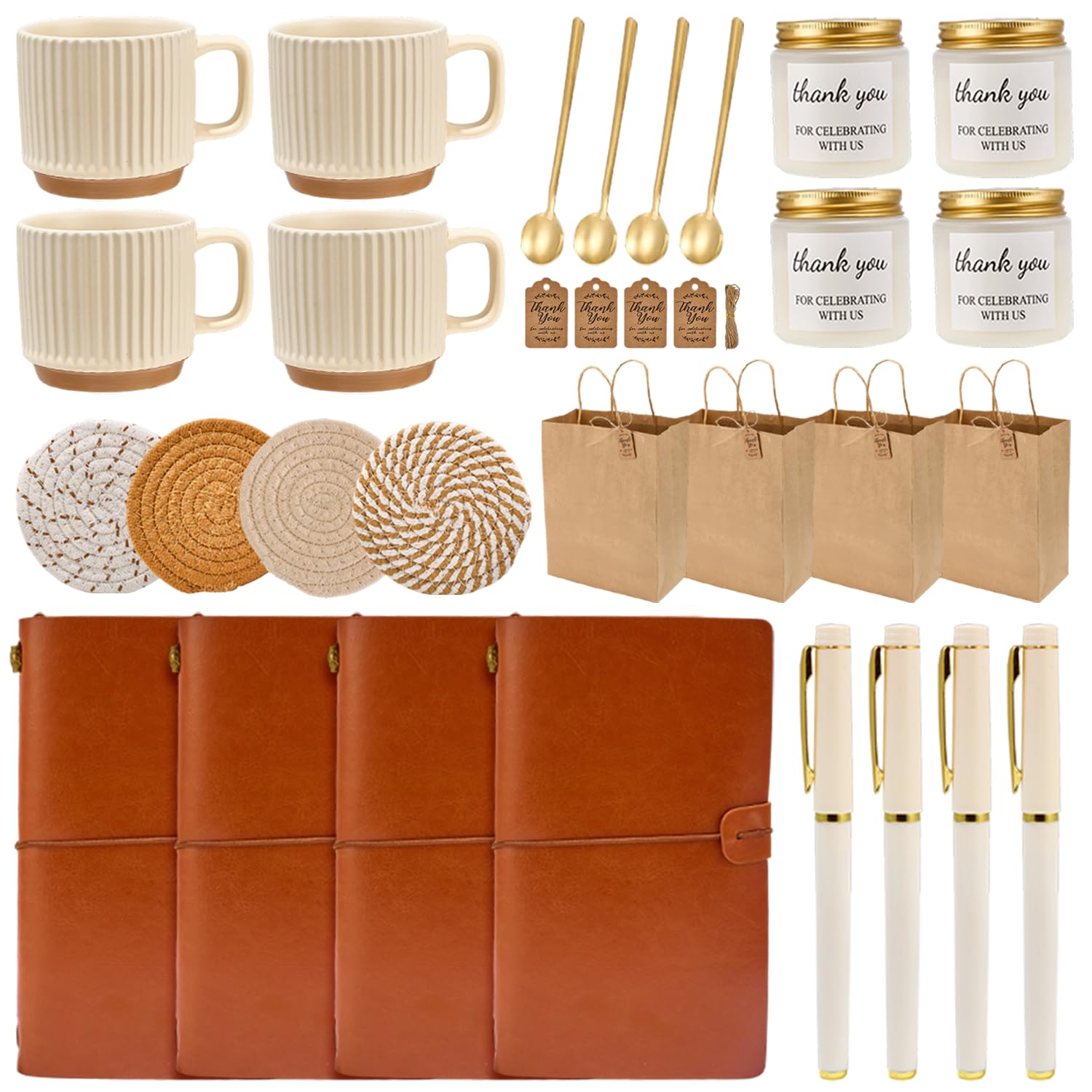 Prix de fête prénatale originale : tasses, carnets et bougies