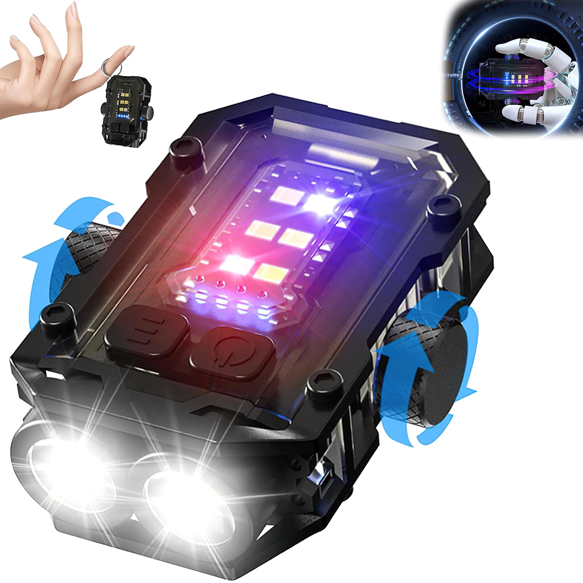 ACMUST EDC Flashlight Mini Light - Rechargeable 1000 Lumens COB LED Torch, USB Magnetic Keychain Size, Powerful Pocket Spinner, Small Camping Key Chain Light with Magnet (B0DFCRRSXS) Amazon Price History, Amazon Price Tracker