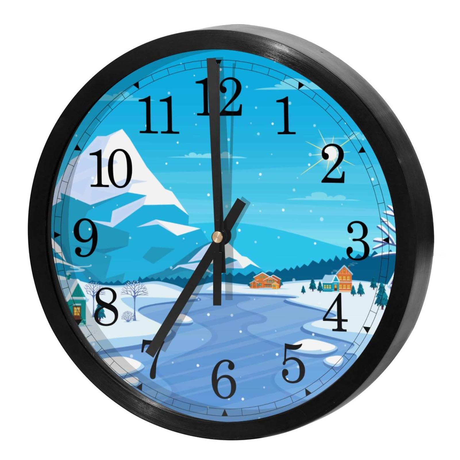 Horloge murale paysage d'hiver comme idée cadeau originale