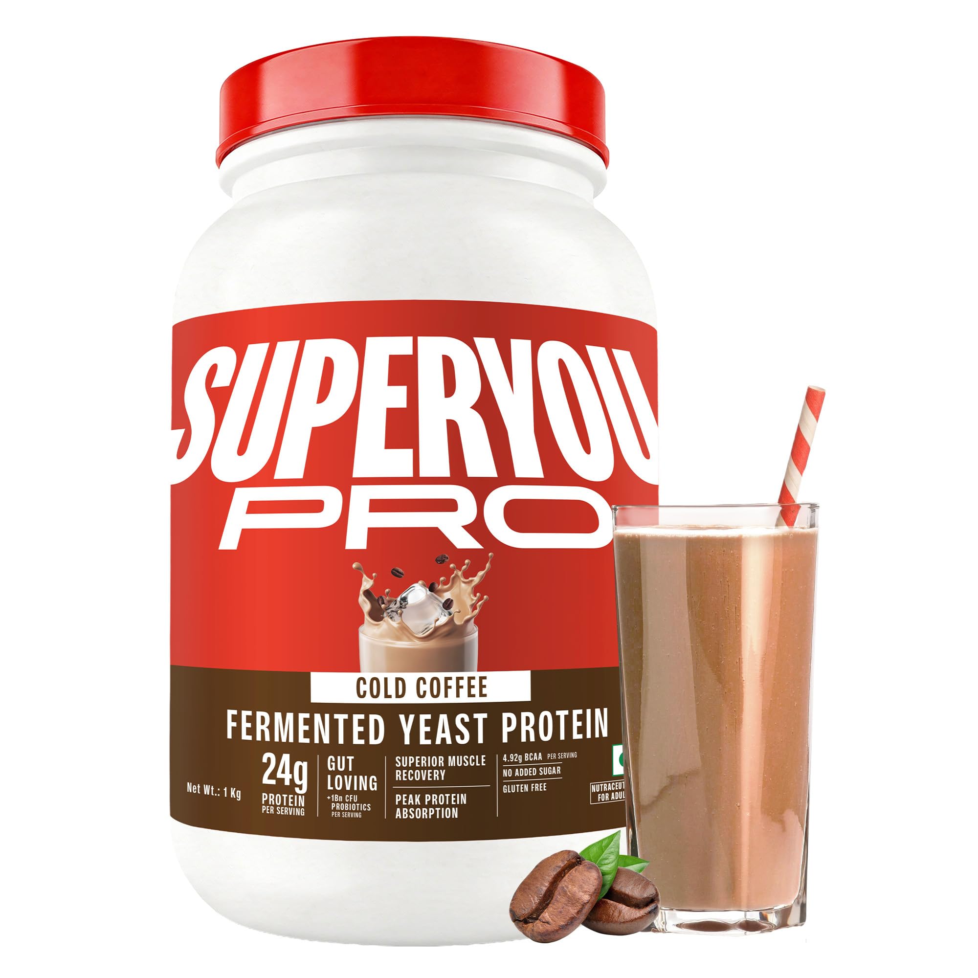 Superyou Pro Fermented Yeast Protein Isolate Kesar Badam 1kg | 24g Protein/Serve | No Bloat, Heat-Stable | Easy to Digest | Gut Friendly | PDCAAS of 1 — Amazon image 15