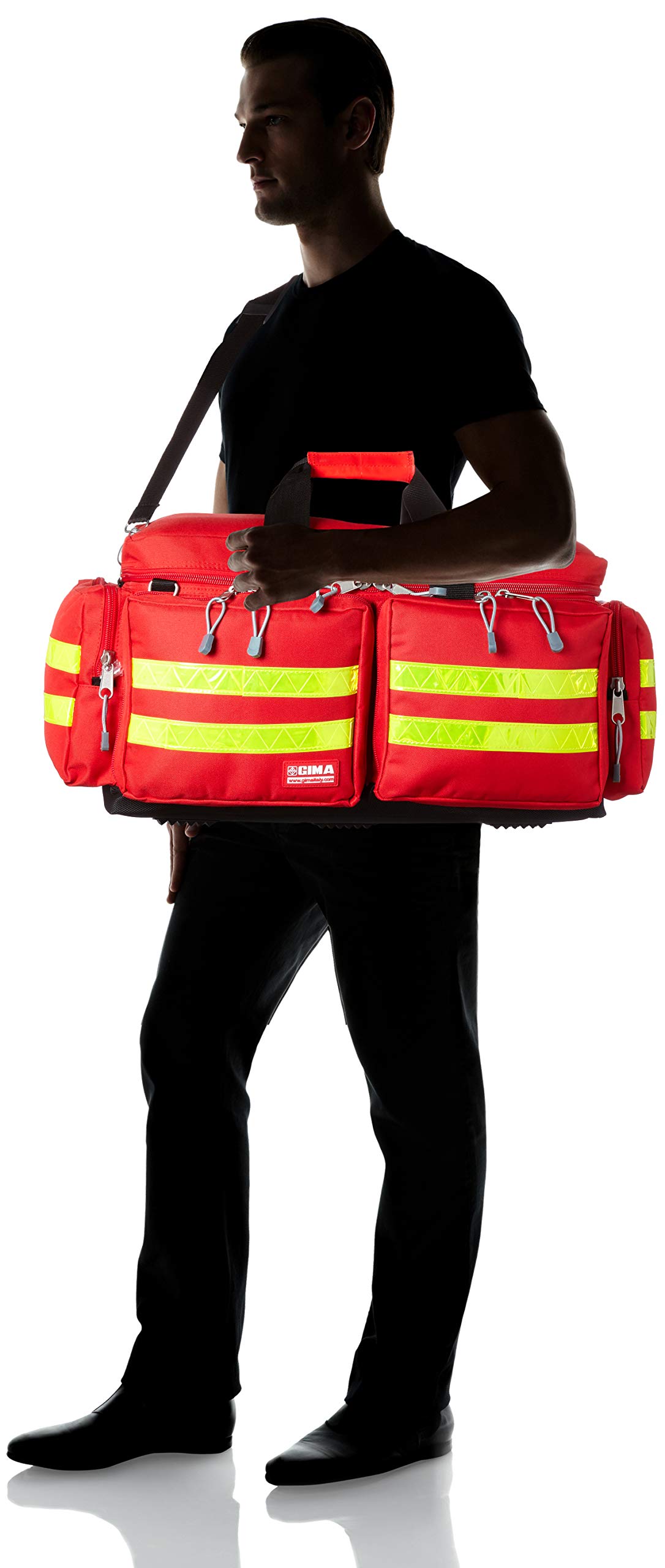 GIMA - Emergency Smart Bag, Rot Farbe, Polyester, leere, Trauma, Rettungsdienst, ärztliche, Erste Hilfe, Krankenpfleger, Mehrtaschenbeutel für Sanitäter, 65x35x35 cm