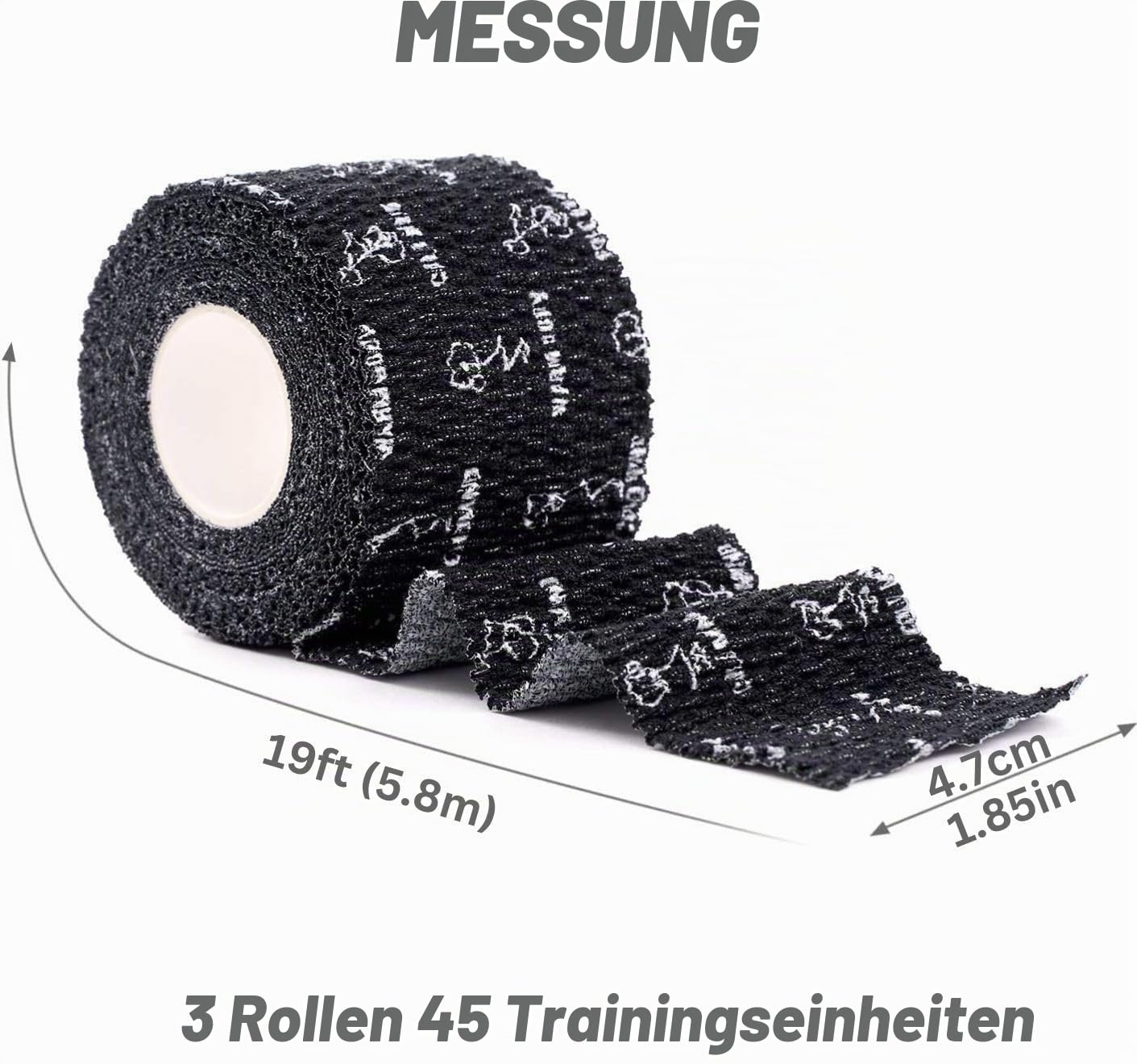 WARM BODY COLD MIND 4,7cm Hook Grip Tape für Gewichtheben - Weightlifting Tape für Crossfit, Krafttraining, Sporttape, Baumwolle Thumb Tape, Daumen Tapen (3 Rollen Mix V2)