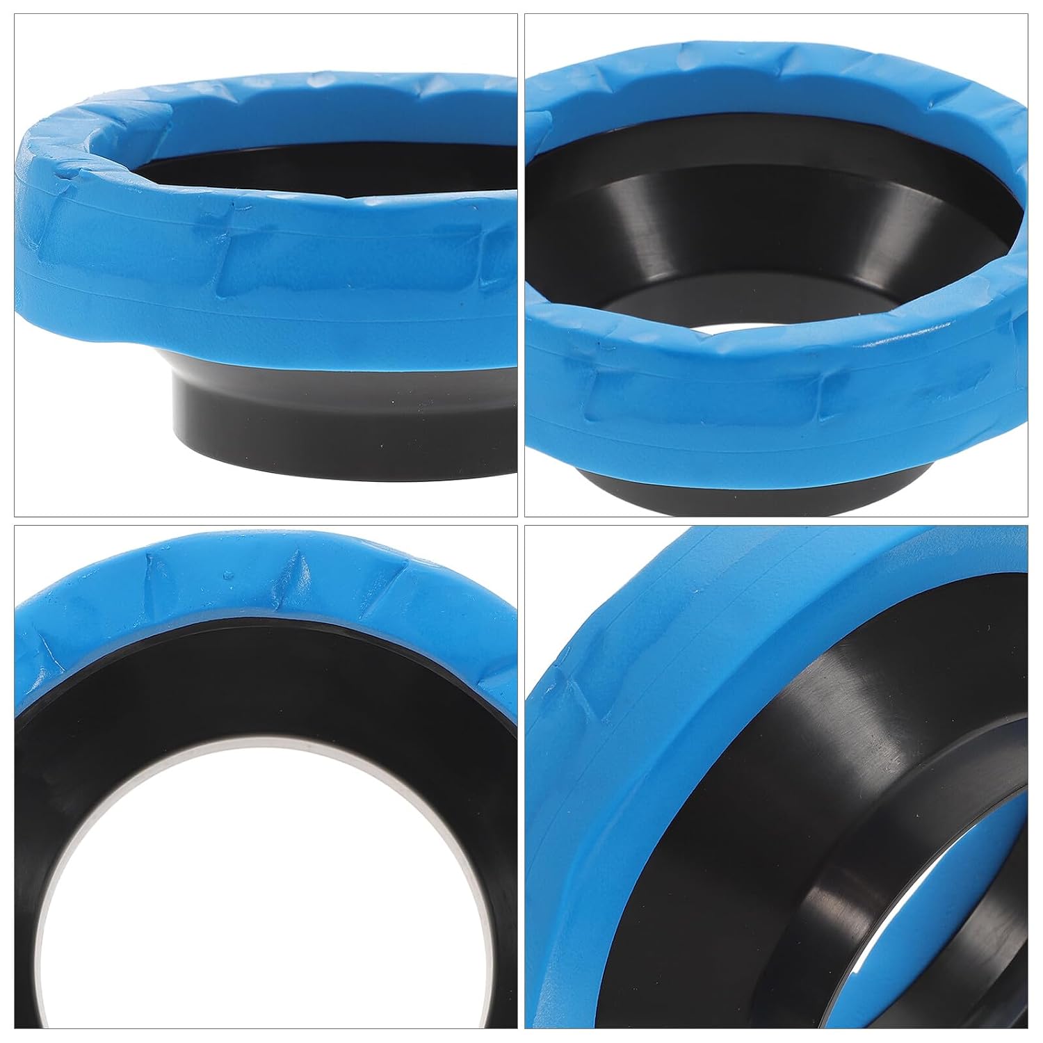 2pcs Toilet Wax Ring Replacement Kit Rubber Seal with Strong Adhesion Fit for Waste Pipes Toilet Flange Gasket for Home and Office Use