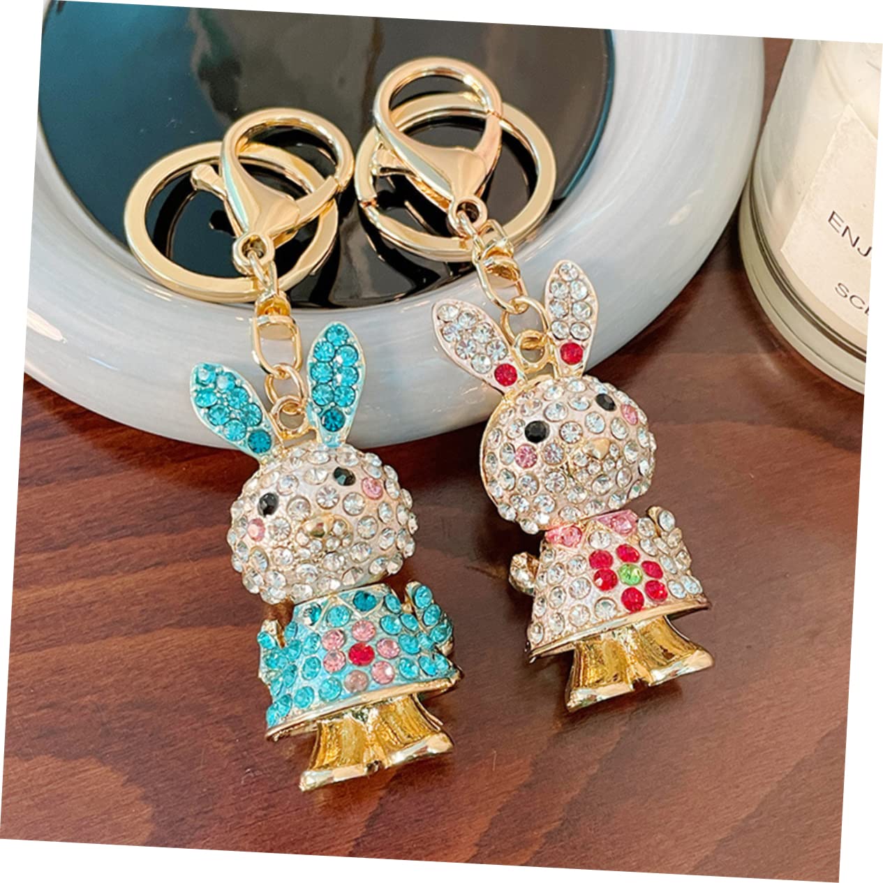 バッグチャーム キーリング うさぎ キーホルダー 2個セット バッグチャーム キーリング うさぎ キーホルダー 2個セット yq2-4.jpg