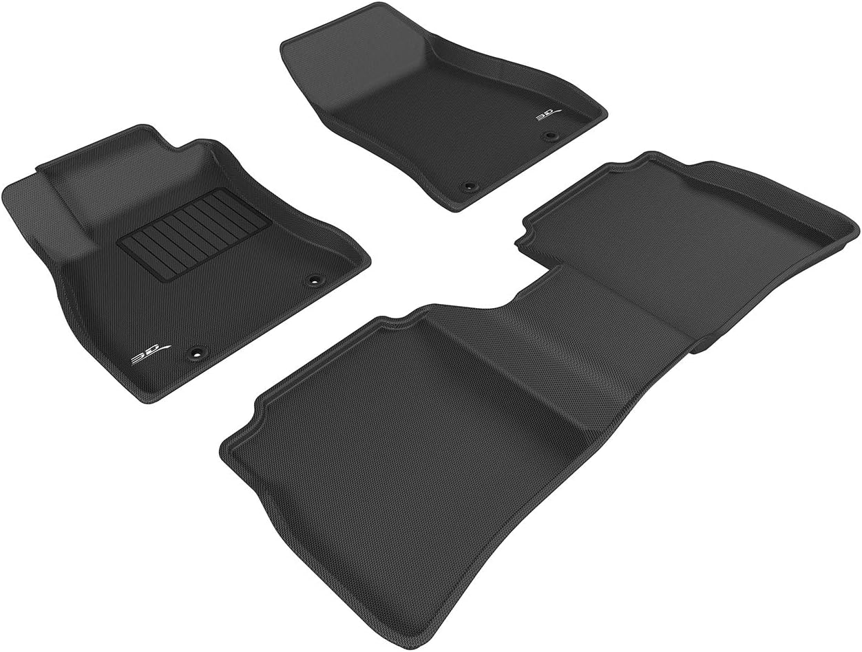 3D MAXpider Custom Fit Kagu Floor Mat (Black) Compatible with Nissan Sentra 2013-2019 - Full Set