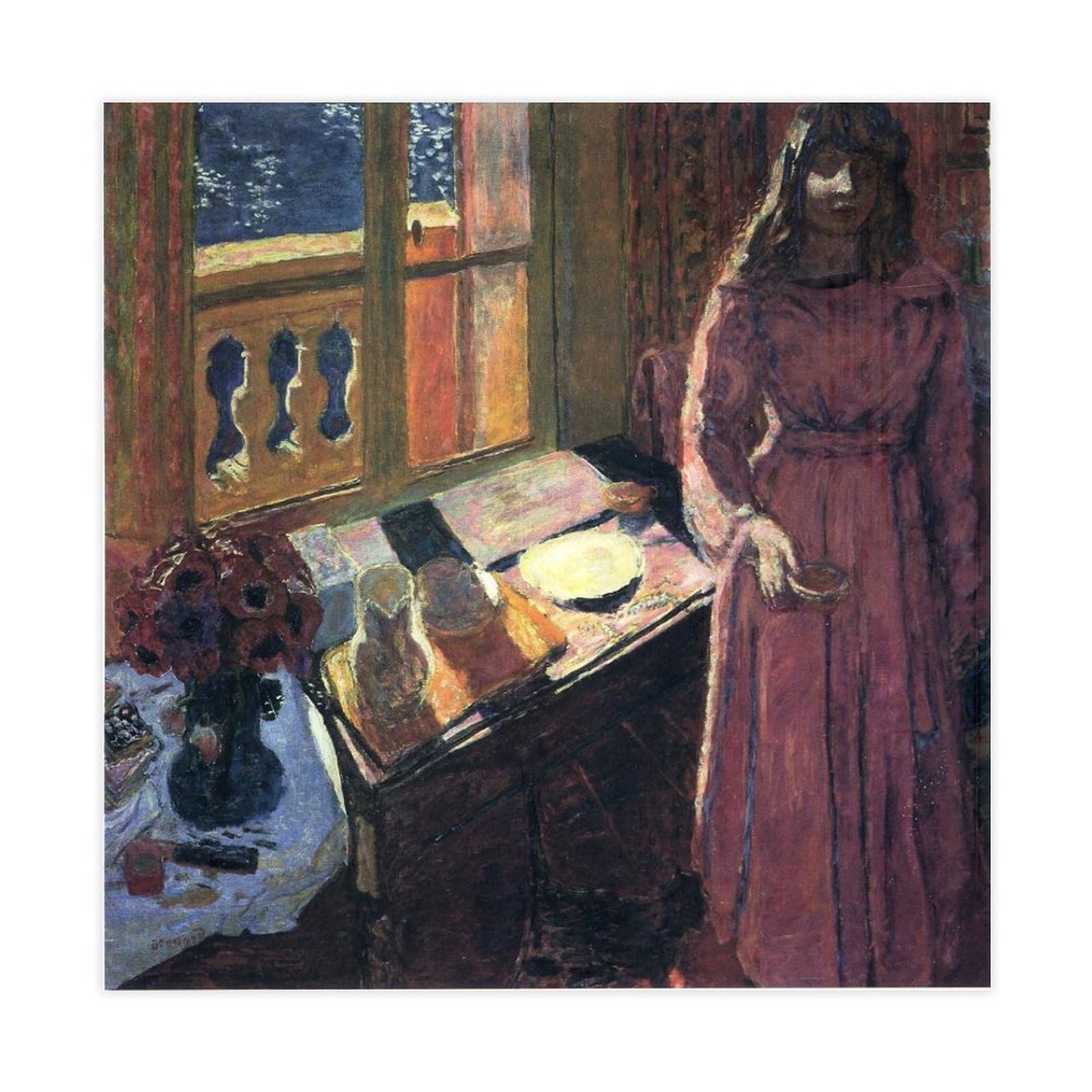 WCYB The Bowl of Milk by Pierre Bonnard Prints Posters Canvas Deco Paintings Wall Art For Office Unframe 28" L X 28" W