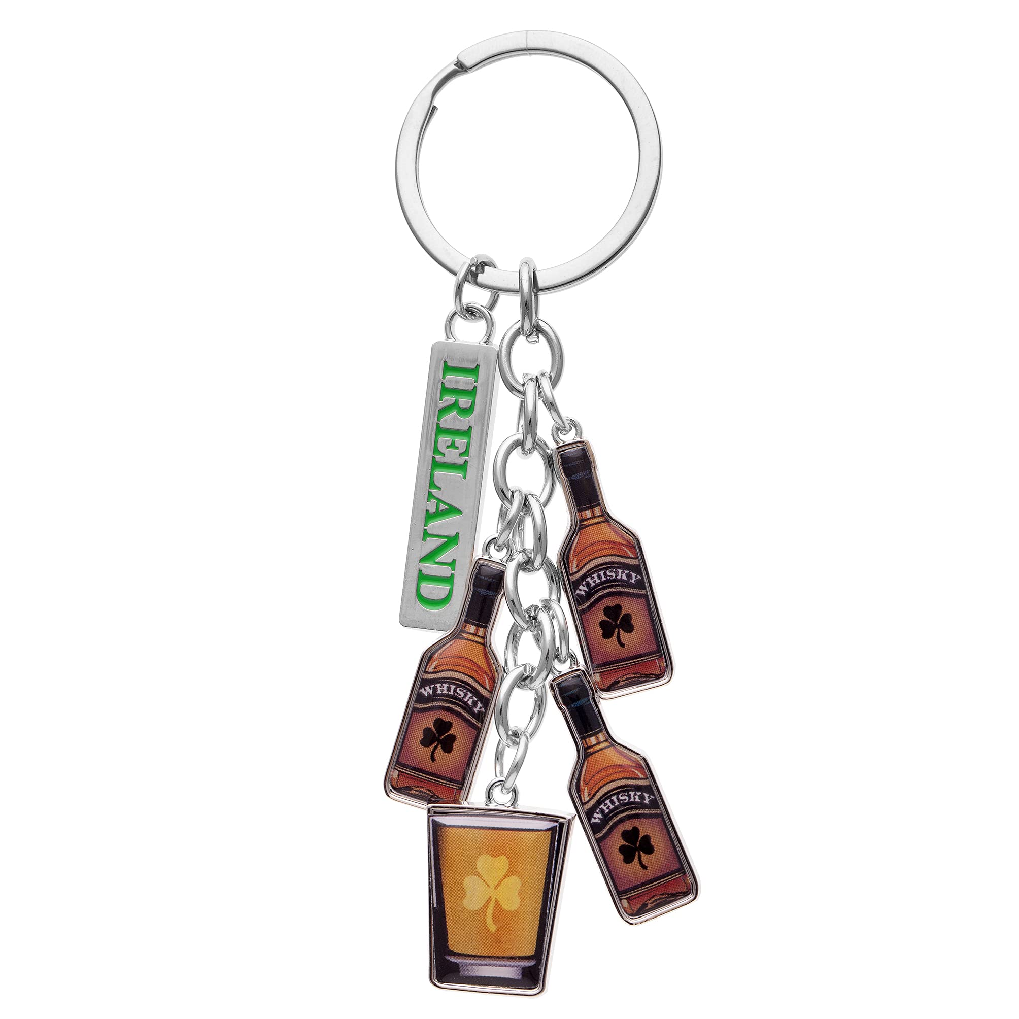 Eurostick Irish Multi Keyring Keychain Ireland Belfast Bagcharm (Multi Irish Whisky, Glass)