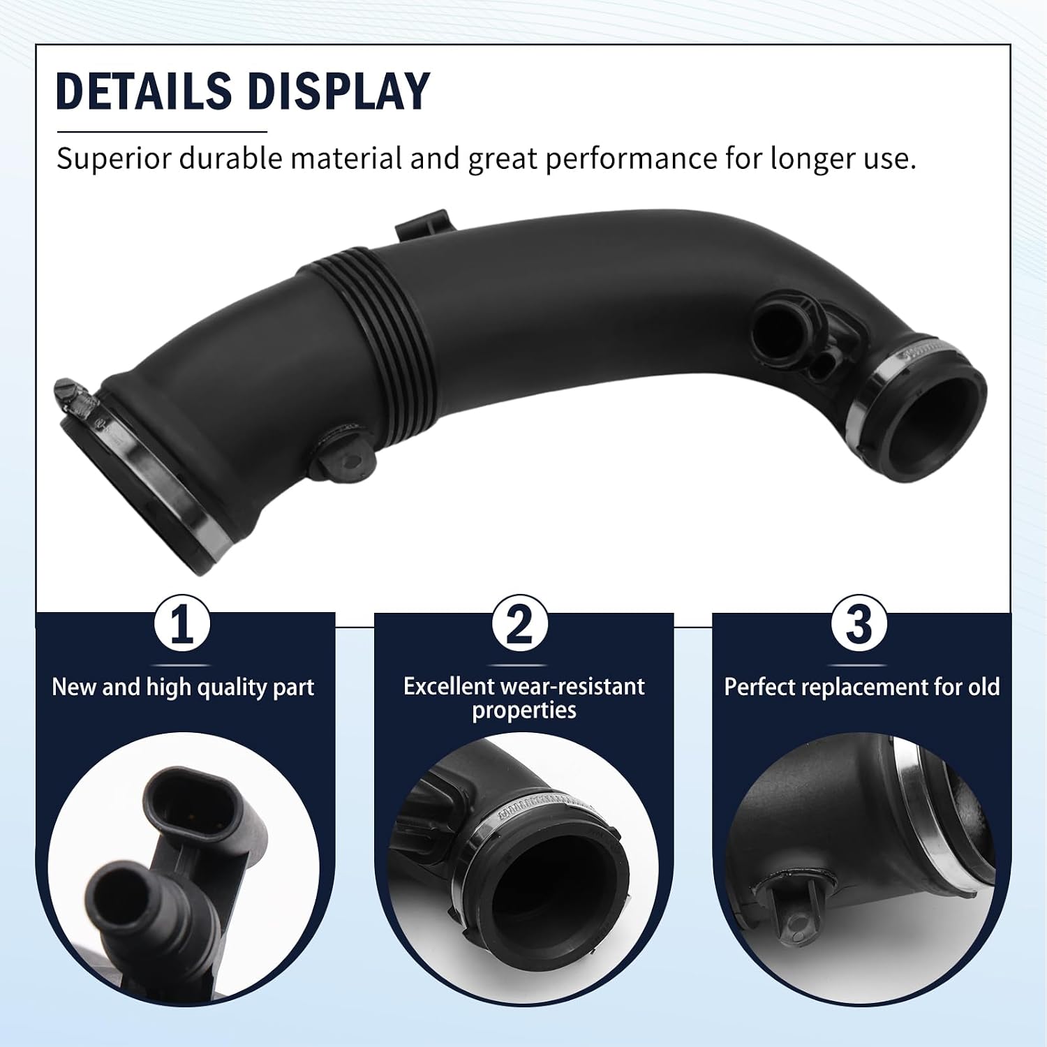 13717627501 Cold Air Intake Hose Turbo Intake Boot Intake Pipe Compatible with 2011-2016 Mini Cooper Countryman Paceman R55 R56 R57 R58 R59 R60 R61 N18 Engine 1.6L OEM 13717607778, 13717602692