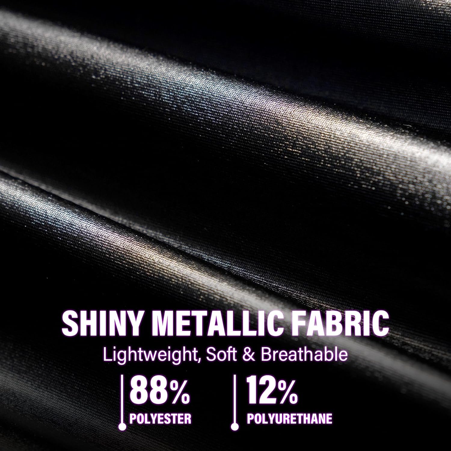 AMY COULEE Mens Metallic Shorts 5" Shiny Holographic Disco Shorts Outfit Sparkly Rave Hot Drawstring Shorts - Image 6