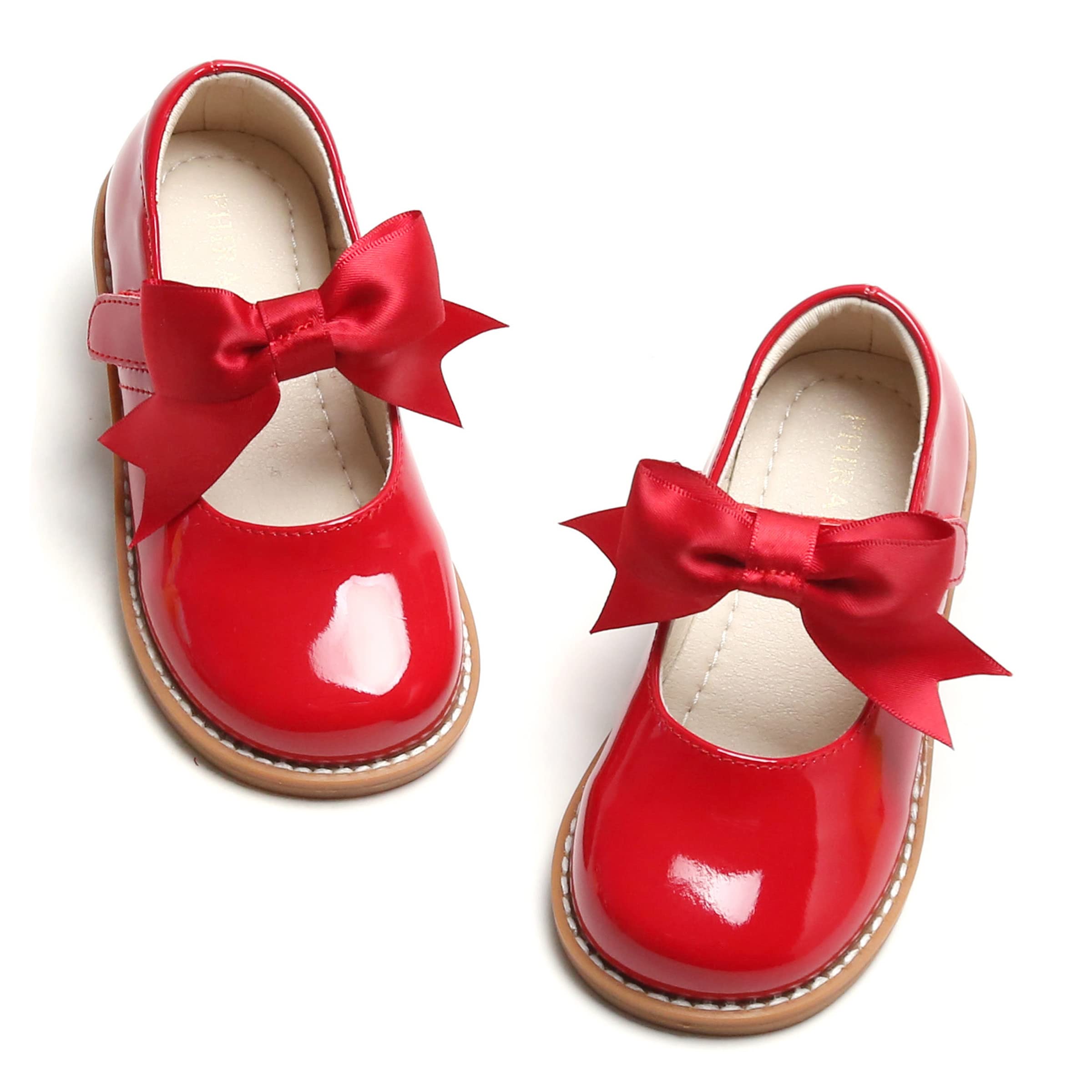 PHIRAMIN Toddler Girl Mary Jane Dress Shoes-Little Girl School Uniform Shoes for Wedding Party
