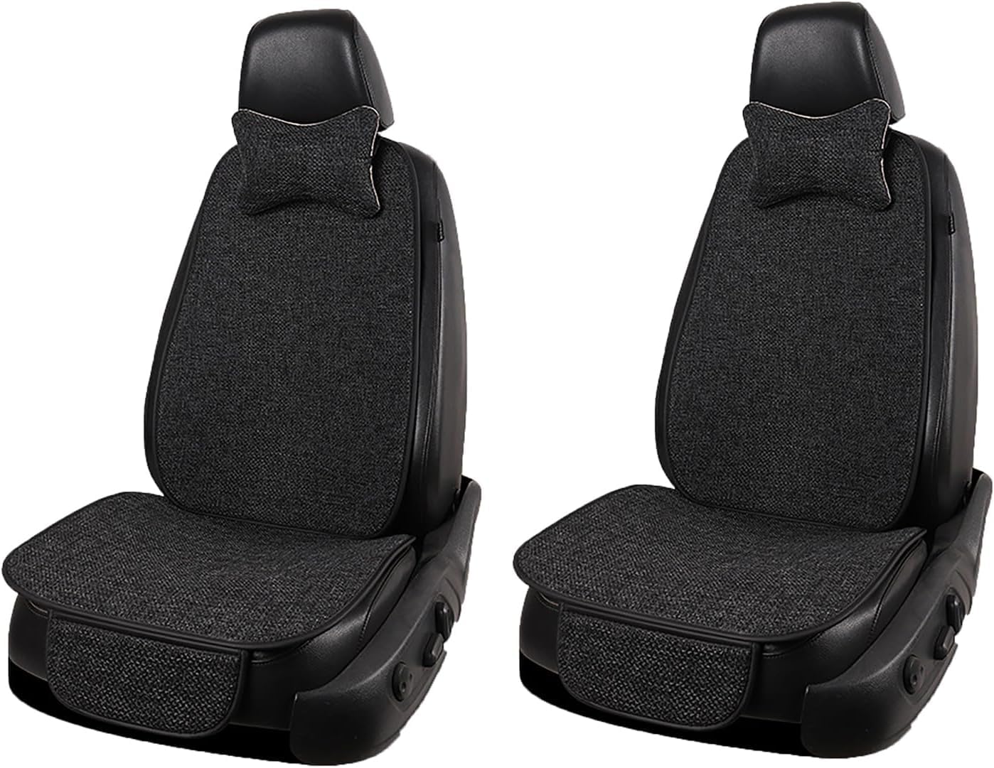 WIUHBAKPLMA Comfortable Car Seat Covers for Citroen C3/C3 Aircross/C3 Picasso/C4 Coupe/C4 Pallas/C4,Seat Protector Comfortable Car Seat Covers Cushion,5 Seats Back9Pcs-Black