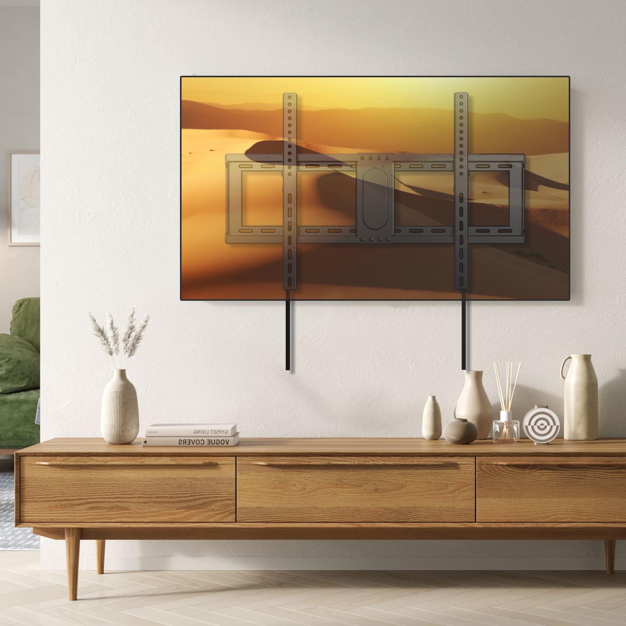 XINLEI Supporto TV a Parete Inclinabile per Schermi LCD LED e Curvi 37-82 Pollici, Portata fino a 60 kg, VESA Max 600×400 mm, MT5083