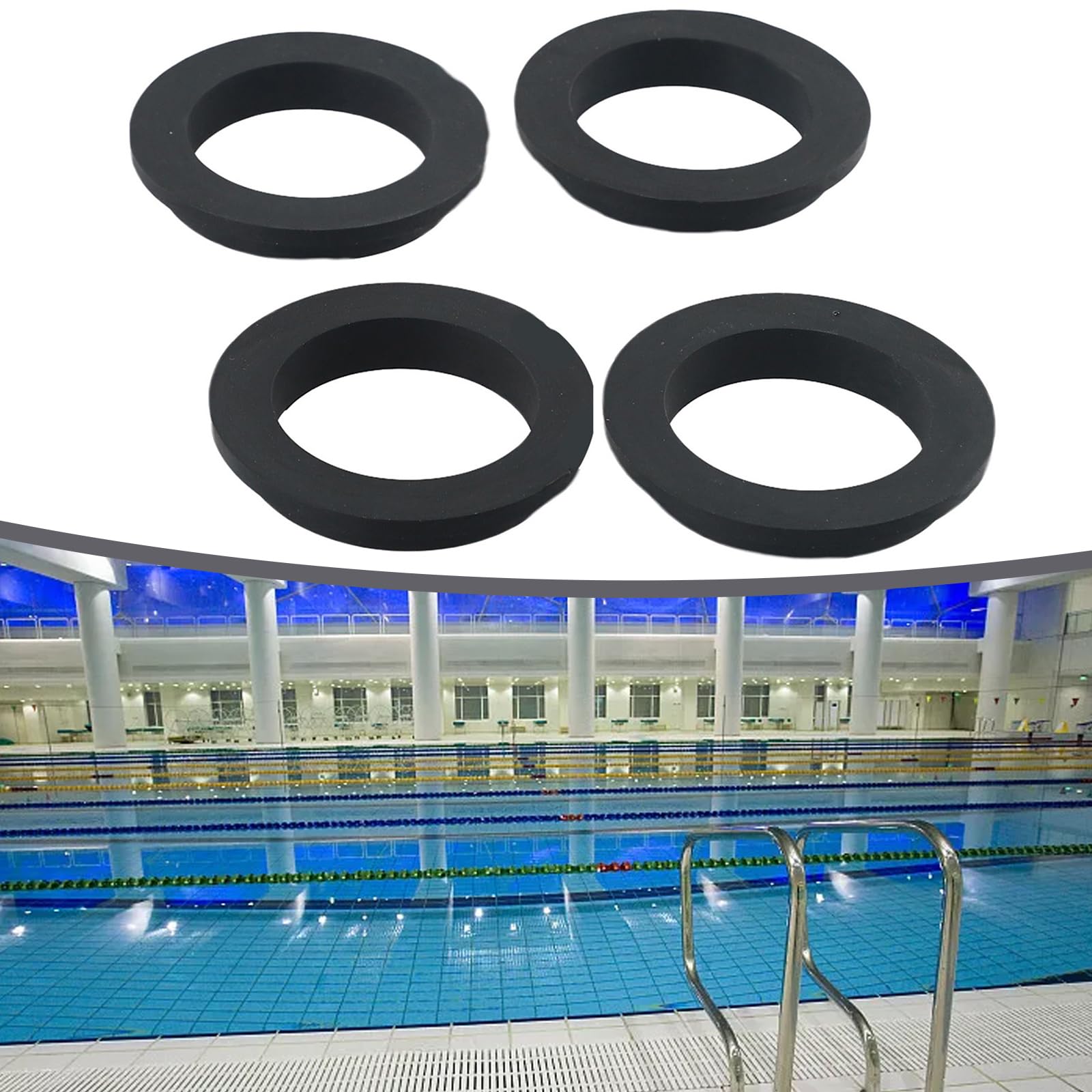 Hekasvm Joints Toriques De Rechange Pour Piscine Intex, Lot De 5 Joint Torique En Caoutchouc, Pour Le Moteur De Pompe De Filtre À Sable Intex 26323CA, 26323EH, 26331CA, 26331EH, 26337EH (Noir