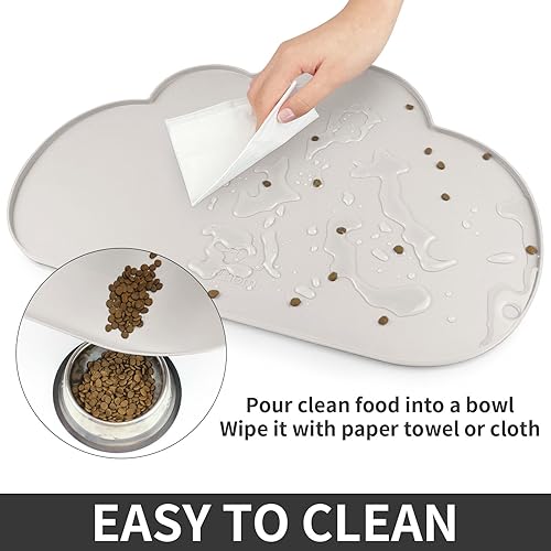 Miniatura 21 de Ptlom Mantel individual de silicona para perros y gatos, antideslizante, impermeable, para alimentos y agua, tapete para bandeja para cachorros